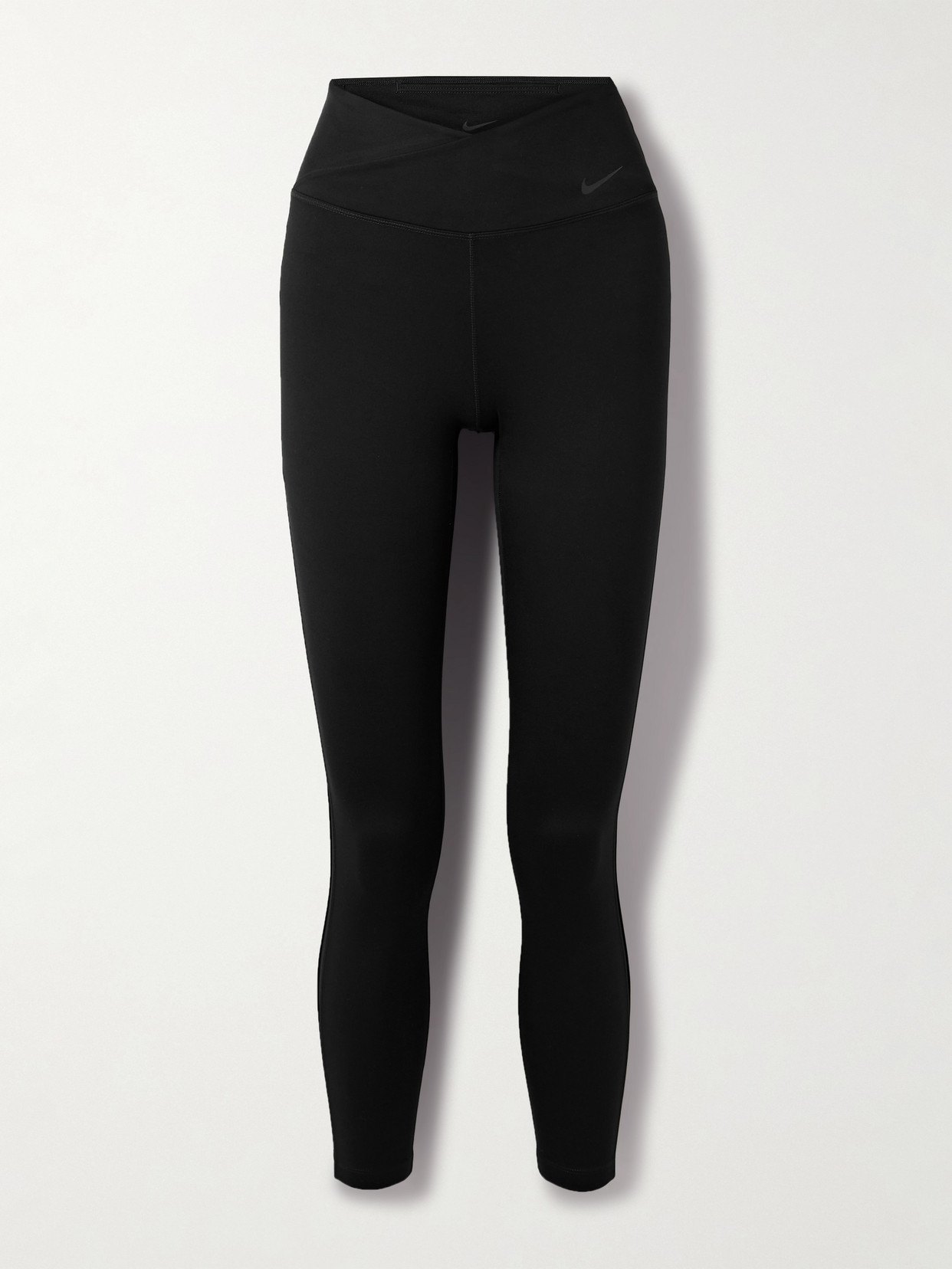 Nike One Mesh-trimmed Dri-fit Leggings In Black