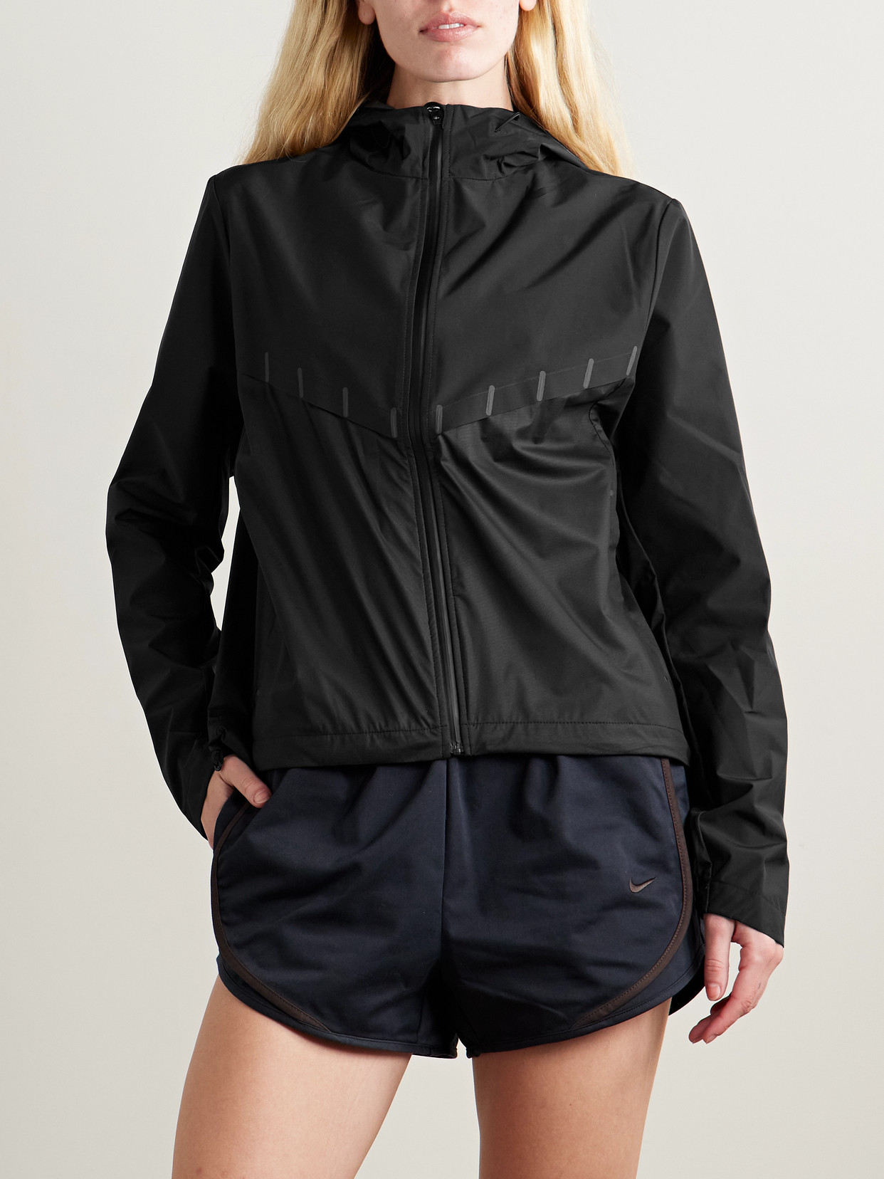 Nike Aeroswift Aerogami Hooded Storm-fit Jacket In Black