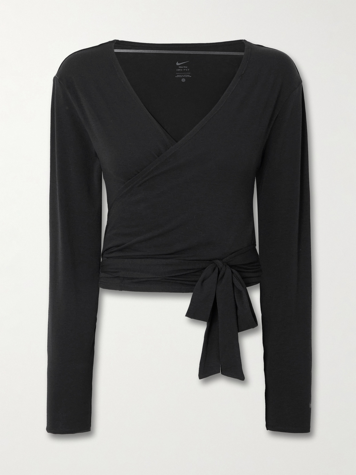 Nike Dri-fit Wrap Top In Black