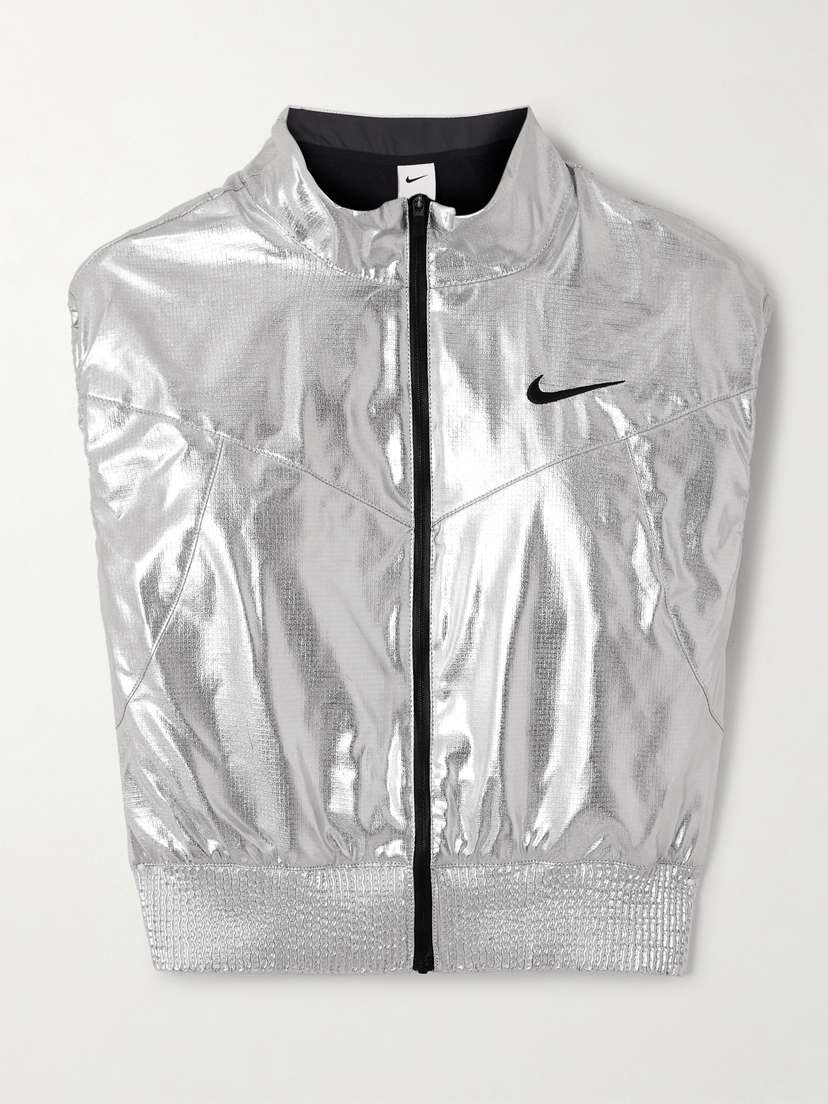 Nike Embroidered Metallic Ripstop Vest