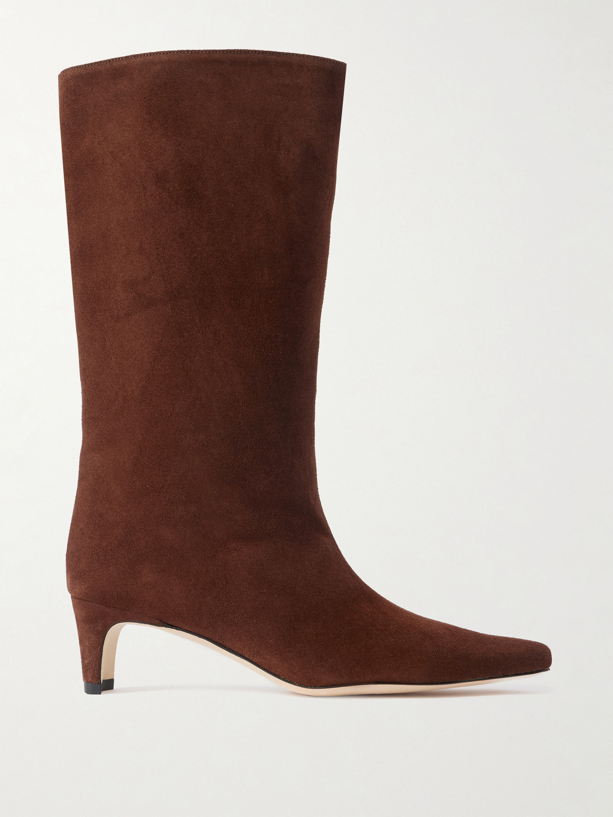 Staud Wally Suede Boots In Brown