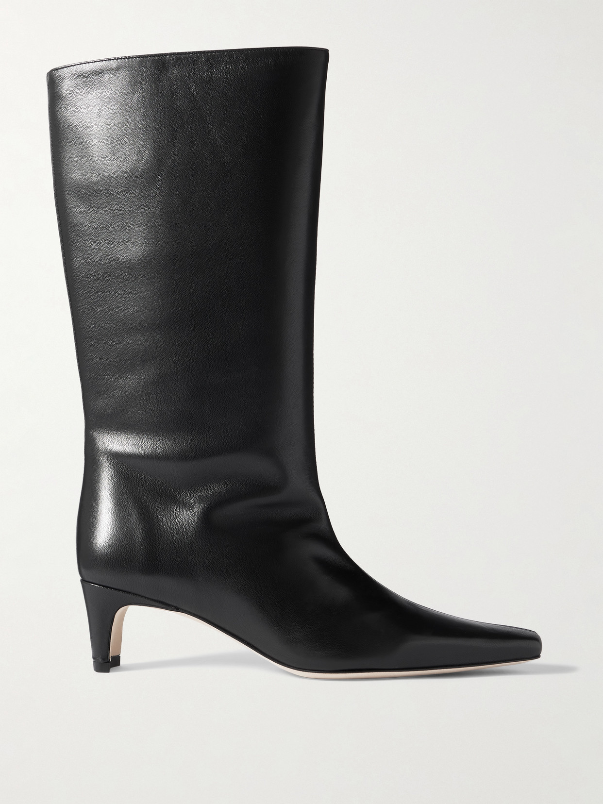 Staud Wally Leather Boots In Black