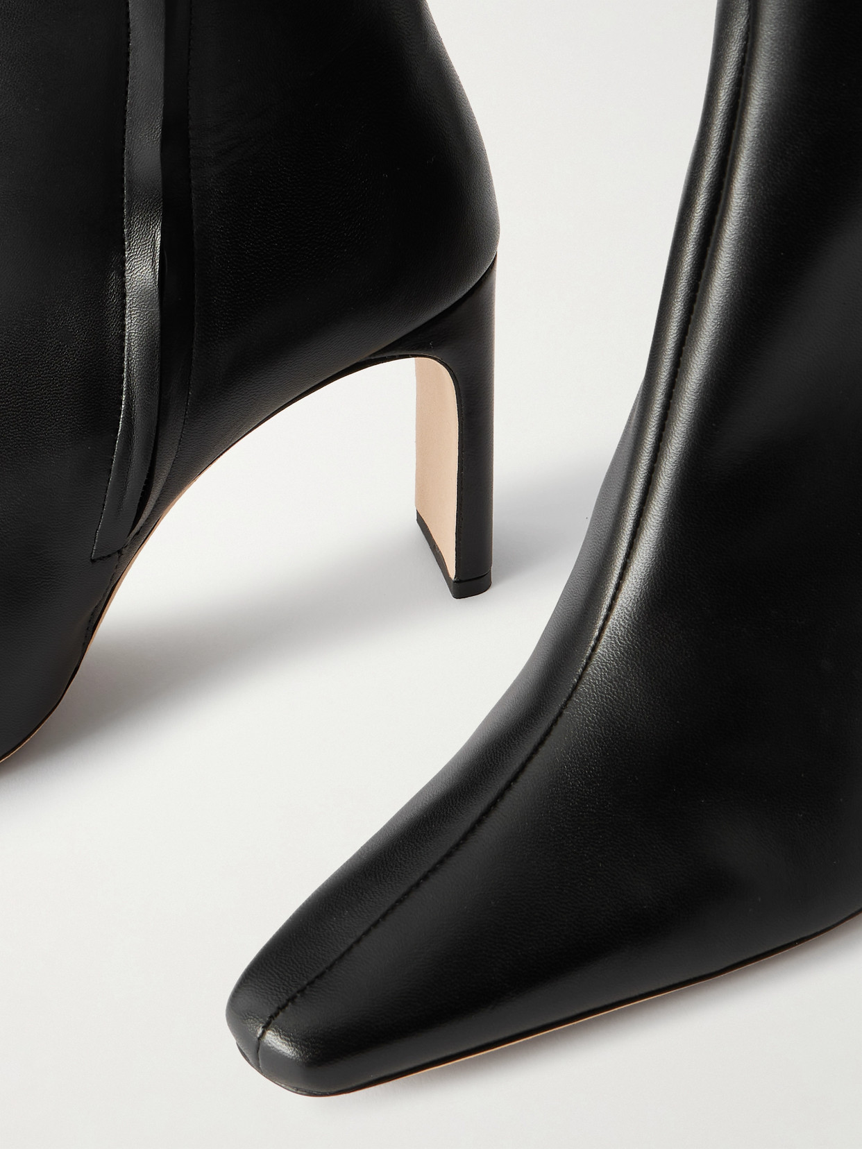 Staud Wally Leather Ankle Boots In Black