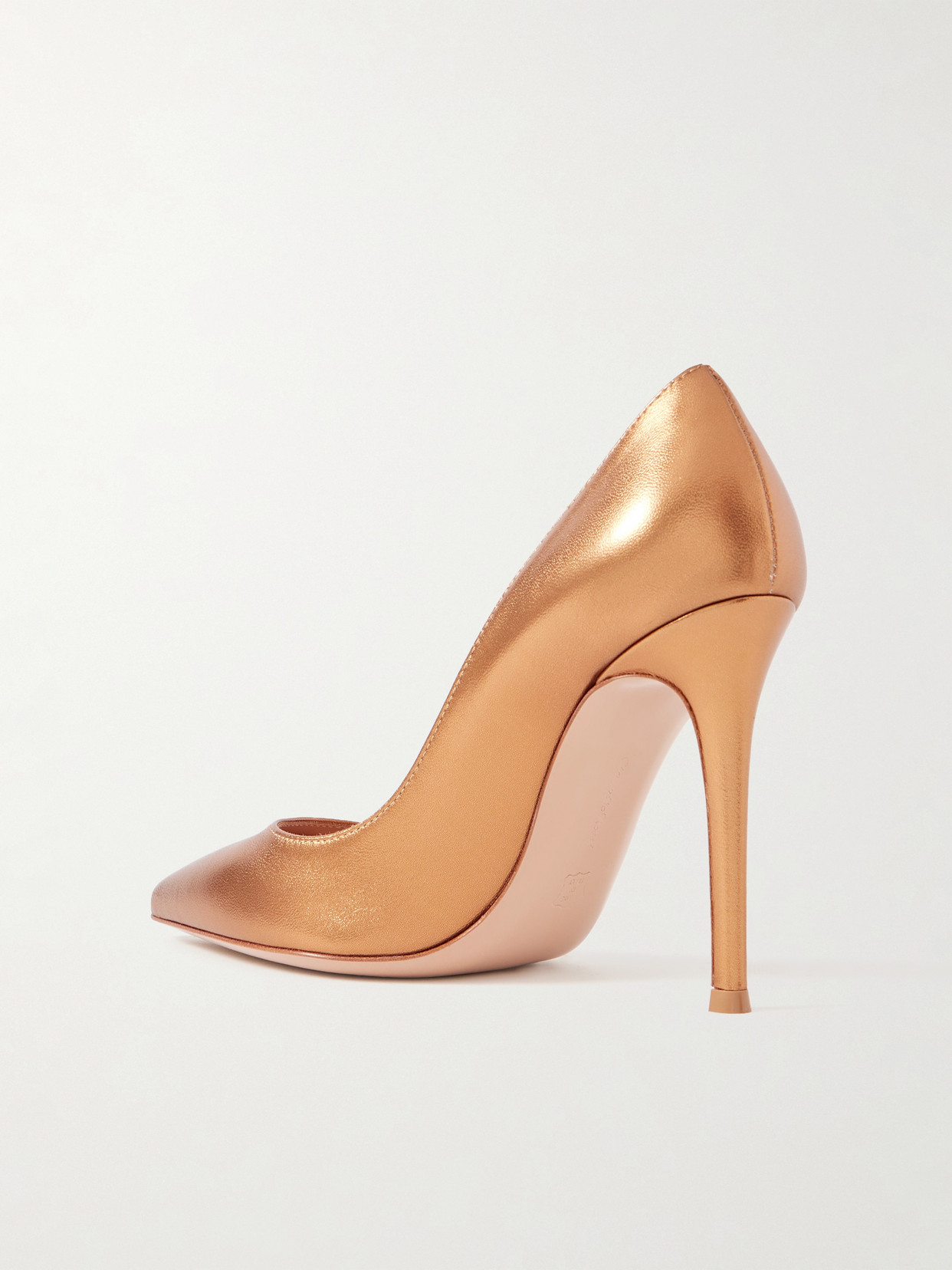 Gianvito Rossi Gianvito 105 Metallic Leather Pumps In Metallic