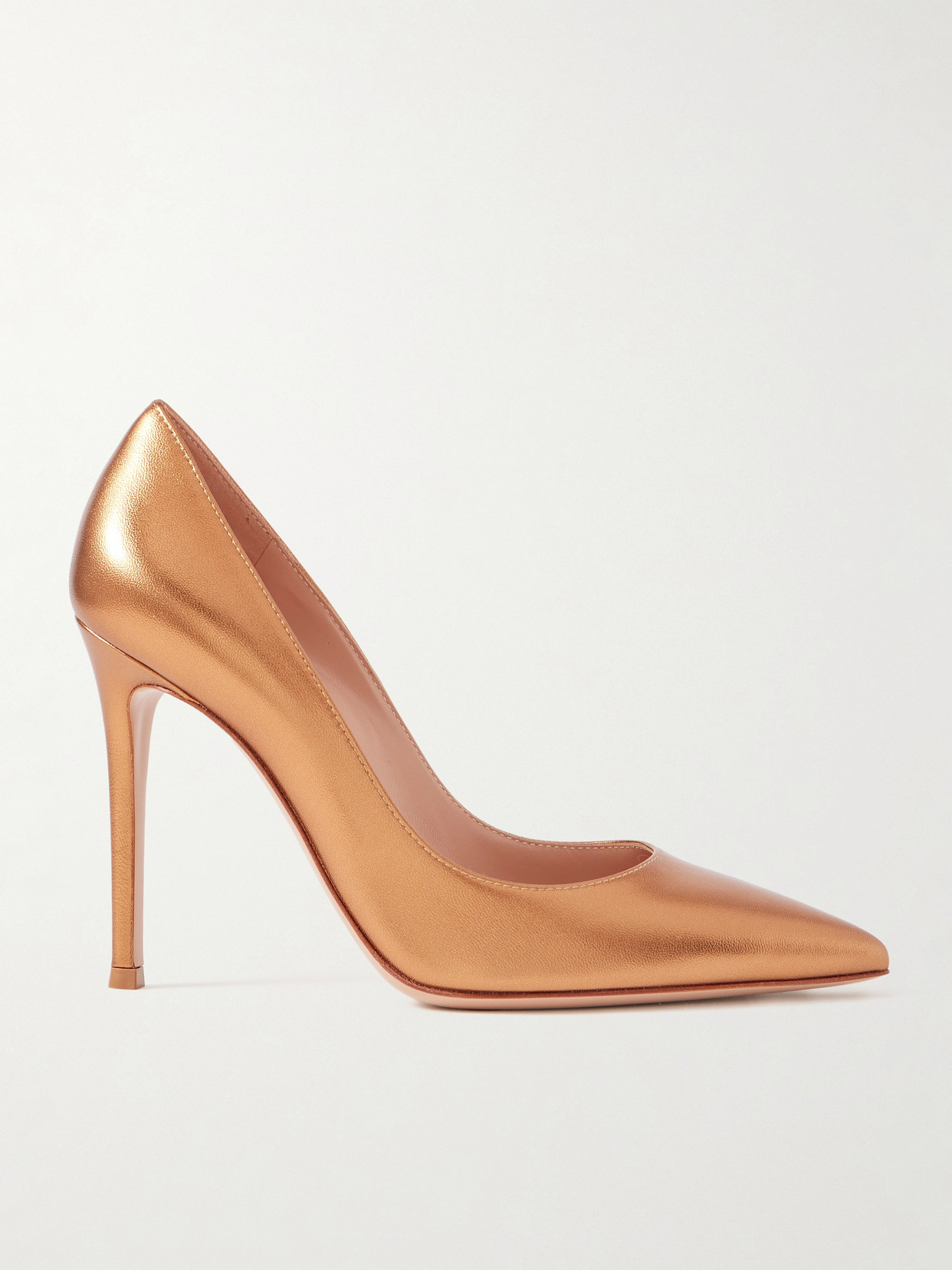 Gianvito Rossi Gianvito 105 Metallic Leather Pumps