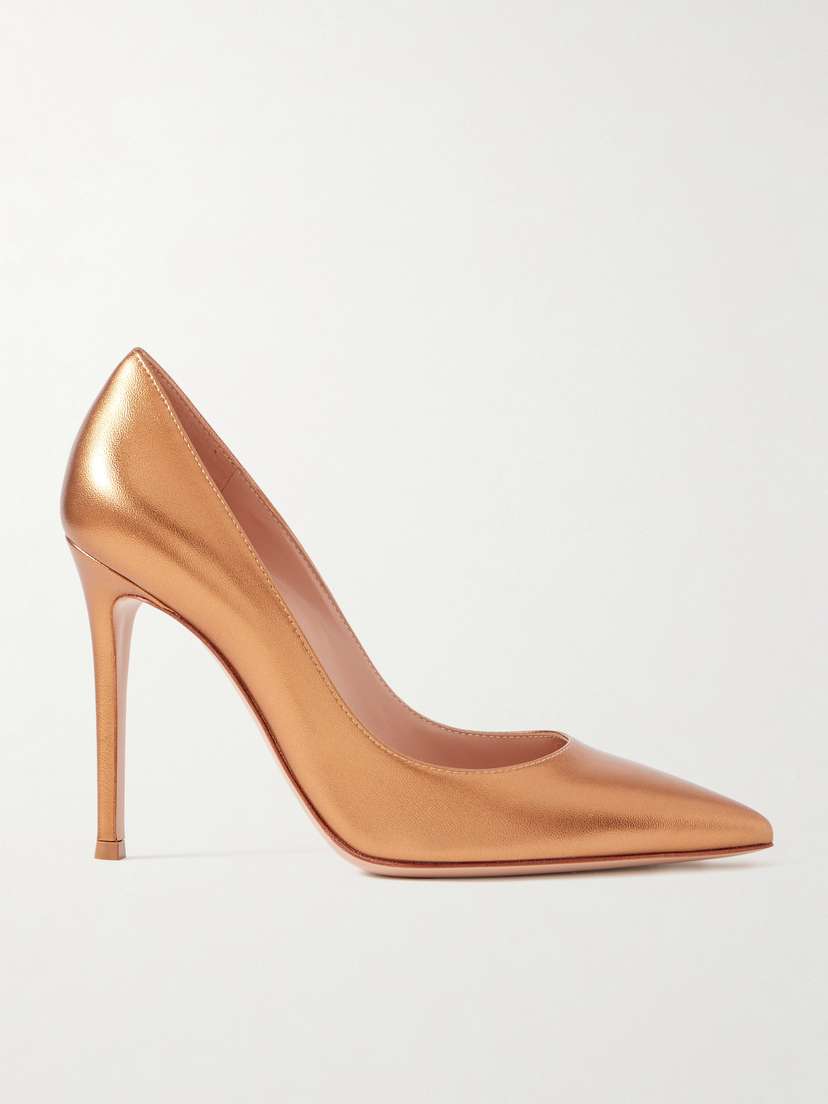 Gianvito Rossi Gianvito 105 Metallic Leather Pumps