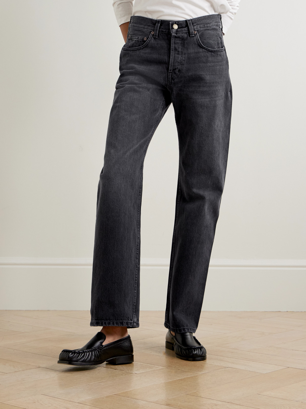 B Sides Tilda Mid-rise Straight-leg Jeans In Black
