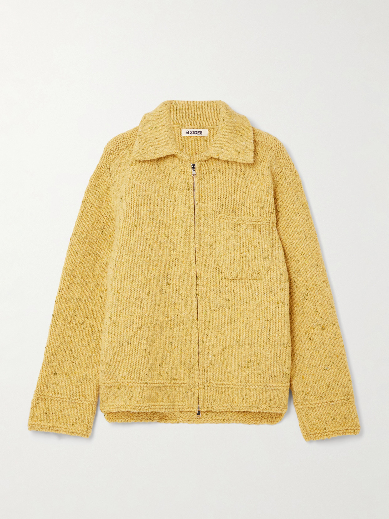 B Sides Wool Knitted Jacket In Yellow