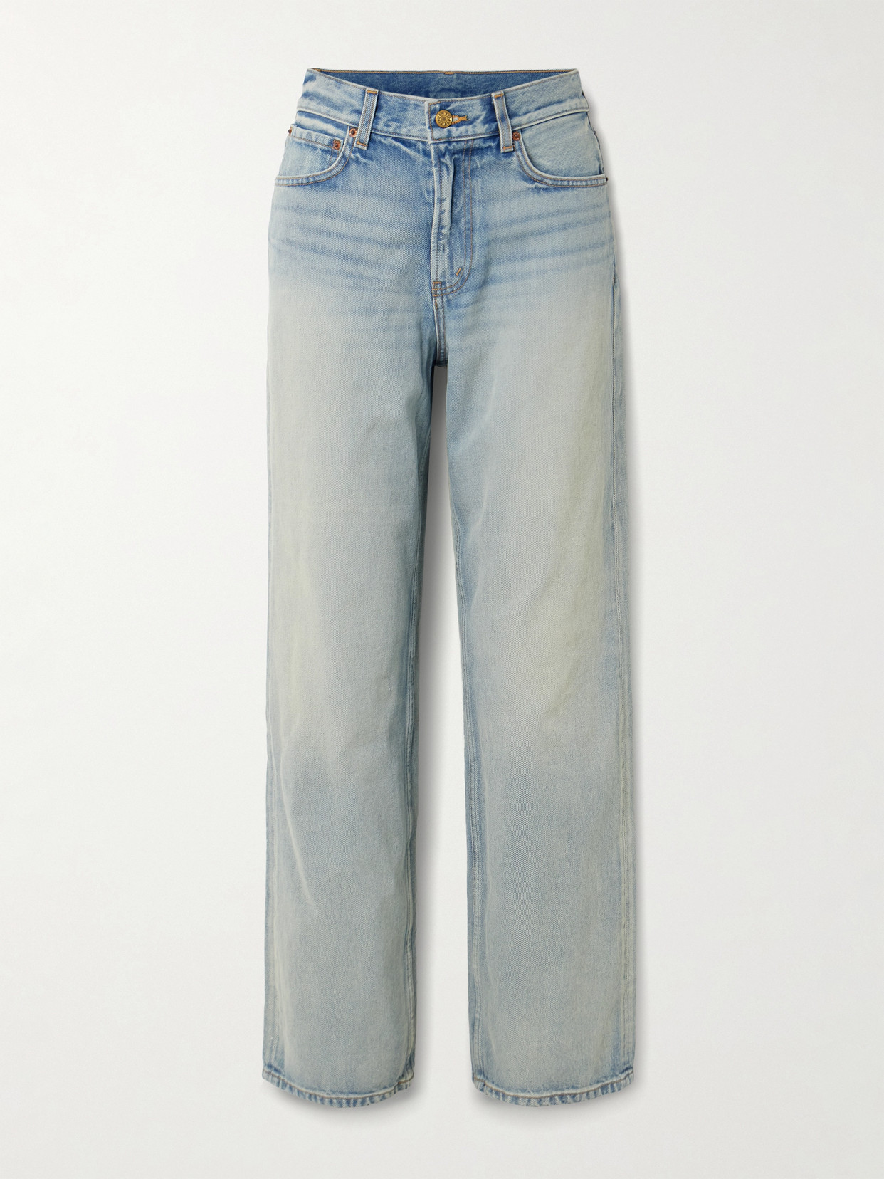 B Sides Elissa High-rise Wide-leg Jeans In Blue