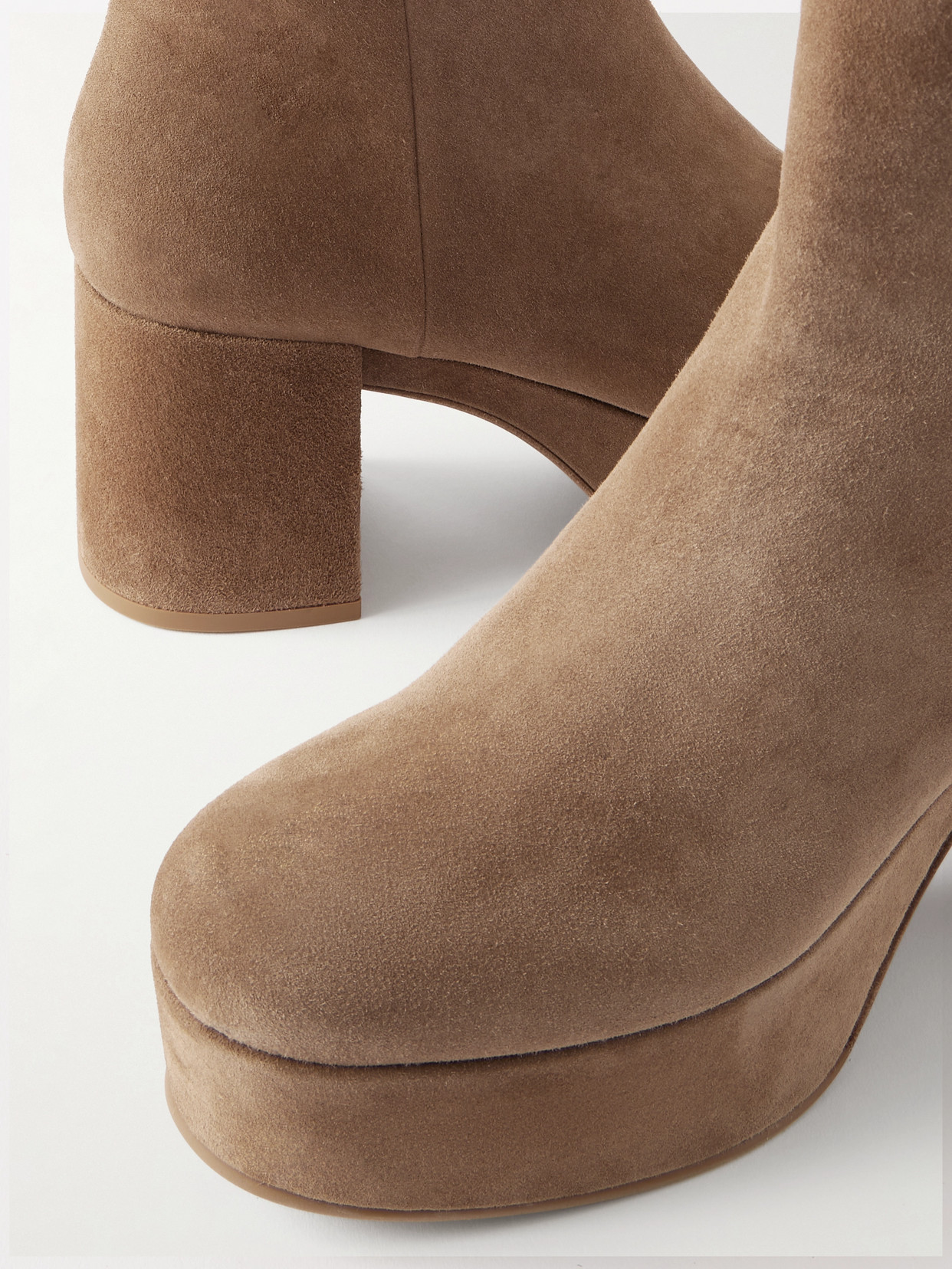 Gianvito Rossi 35 Suede Ankle Boots In Multi