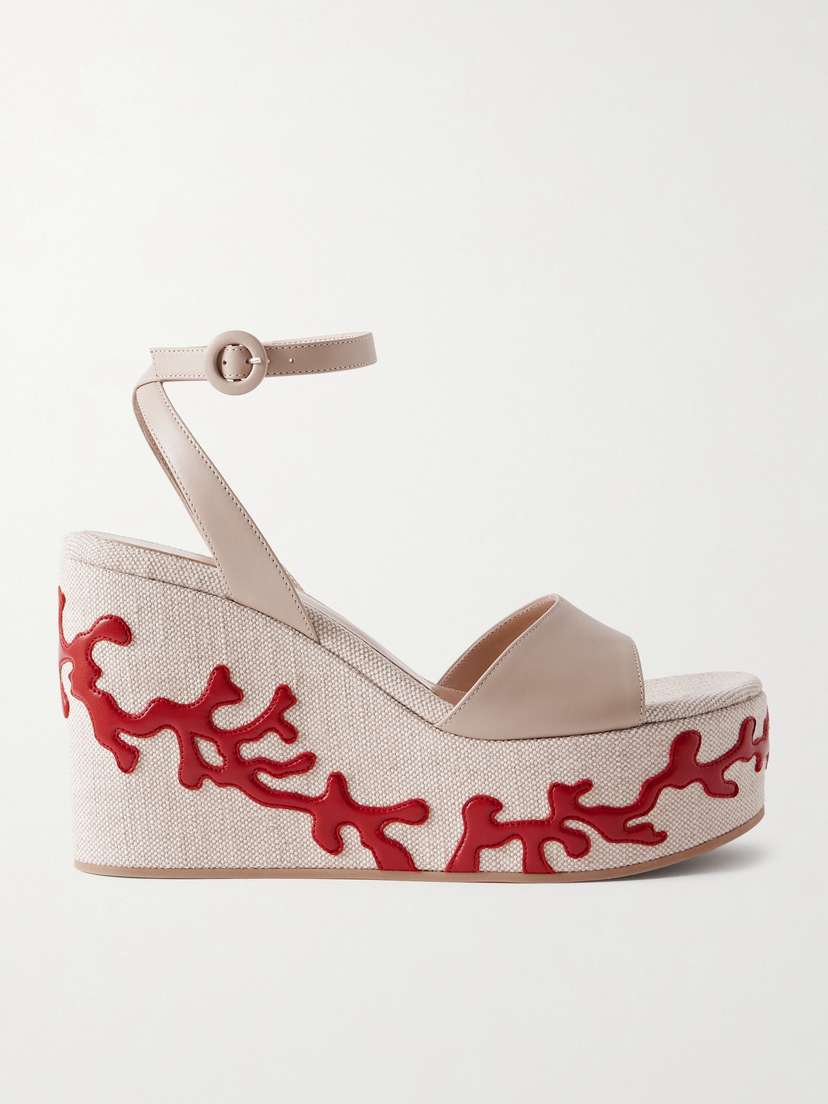 Gianvito Rossi 60 Leather Platform Sandals