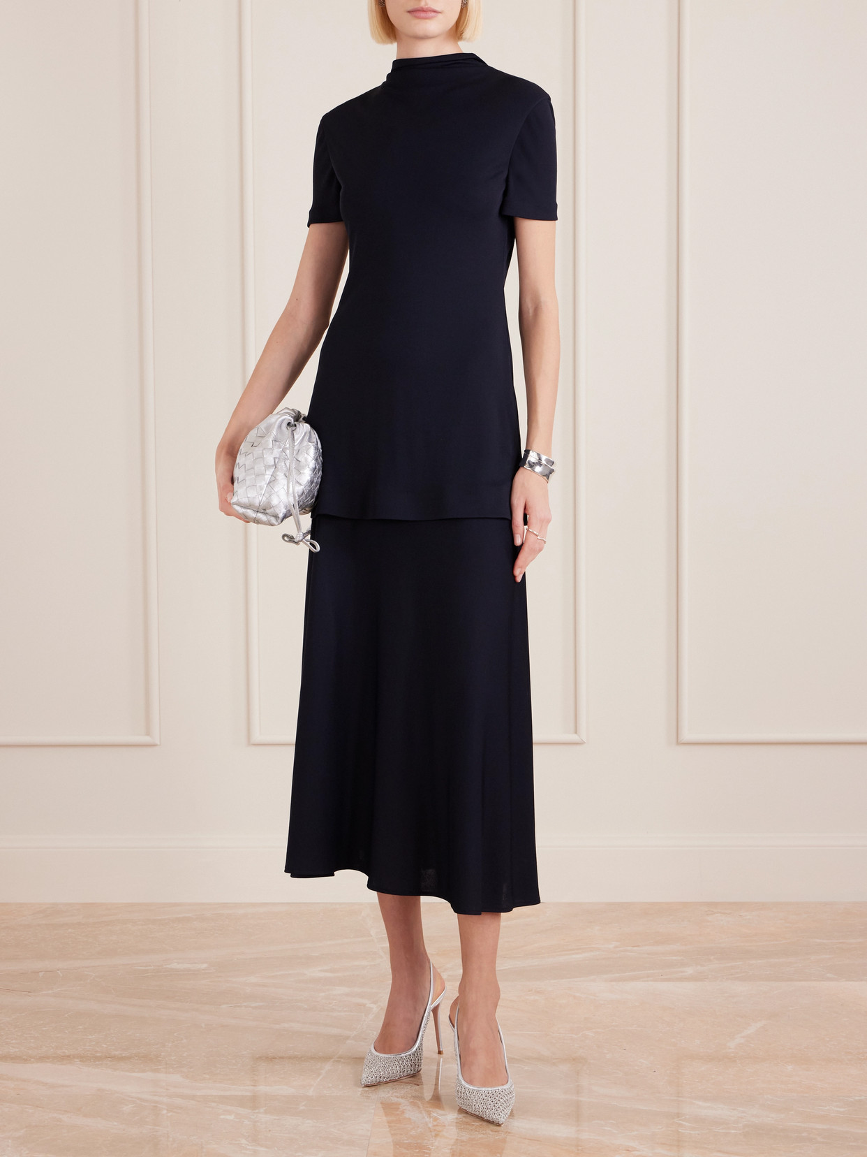 Gianvito Rossi Itaca 95 Metallic Leather-trimmed Embellished Mesh Slingback Pumps In Silver