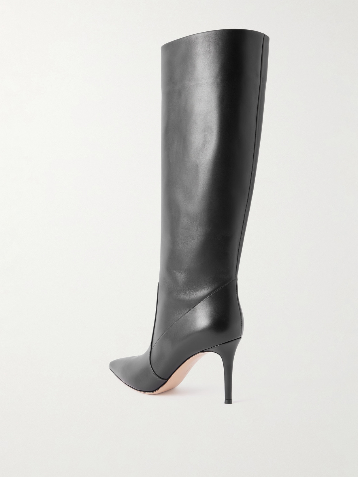 Gianvito Rossi Hansen 85 Leather Knee Boots In Black