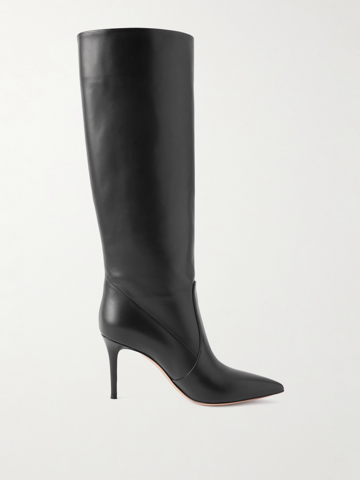 Gianvito Rossi Hansen 85 Leather Knee Boots In Black