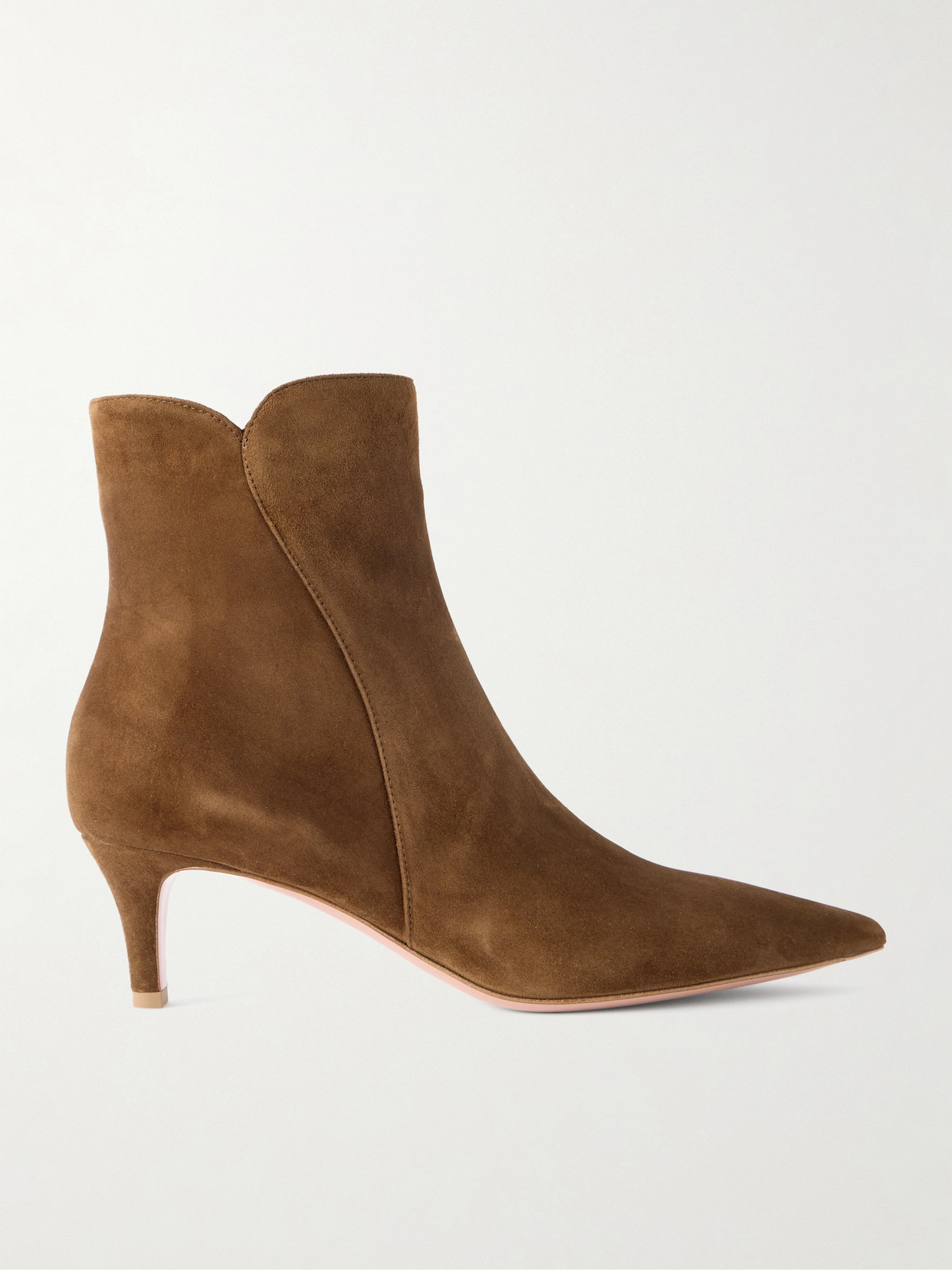 Gianvito Rossi Levy 55 Suede Ankle Boots In Brown