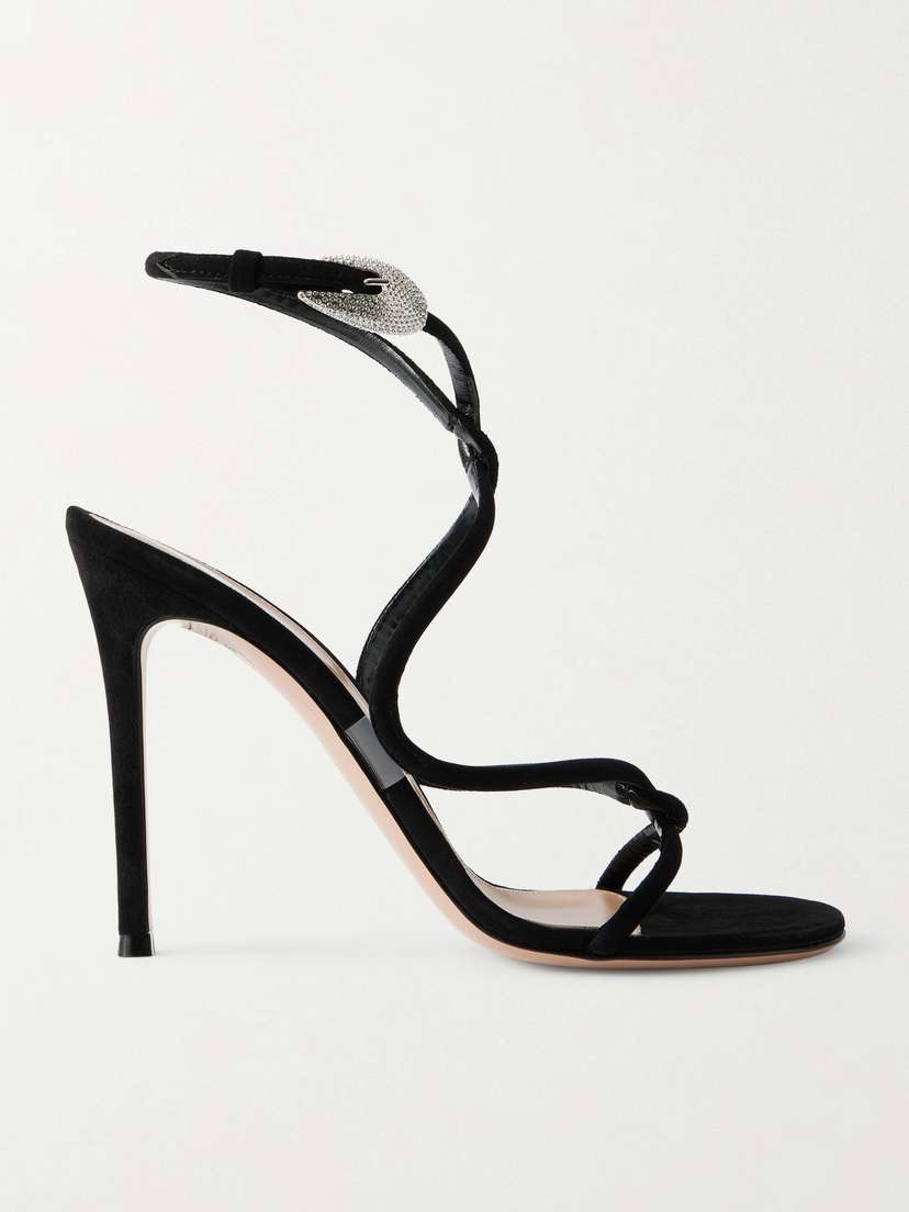 Gianvito Rossi Jungle Mamba 105 Suede Sandals