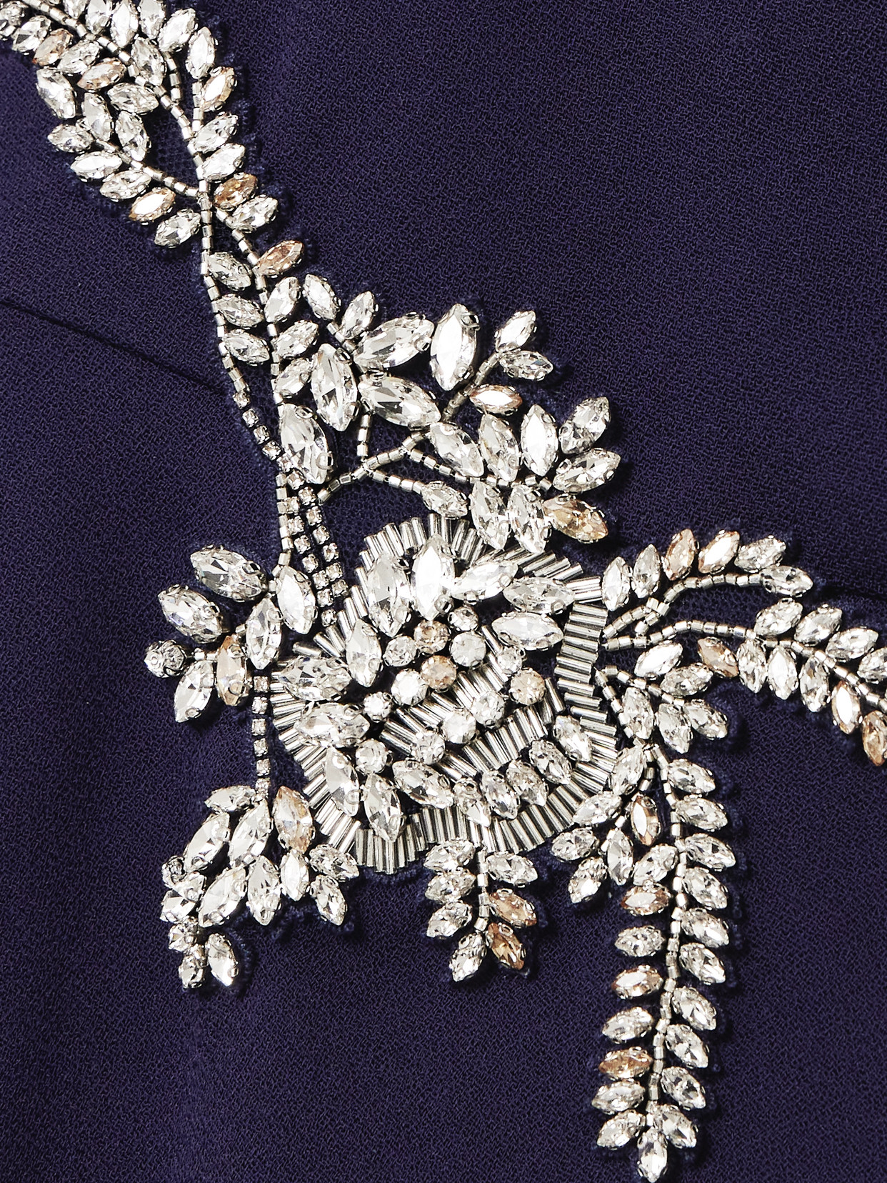 Erdem Crystal-embellished Crepe Gown In Blue