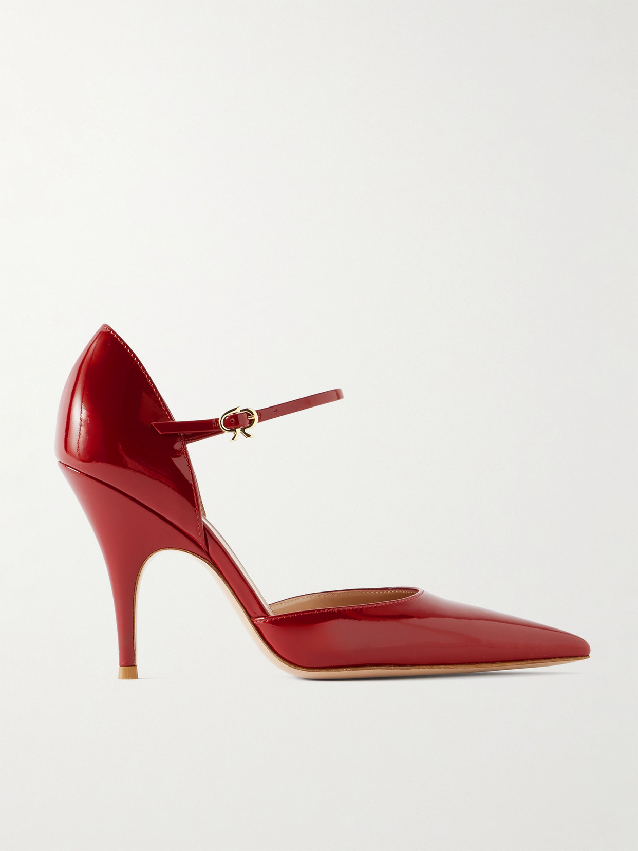 Gianvito Rossi Nuit 95 Patent-leather Pumps In Red