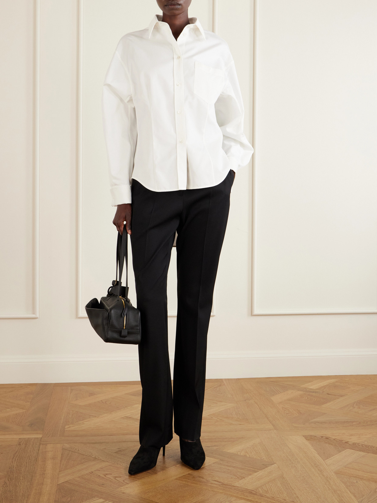Carrie Small Textured-Leather Shoulder Bag
