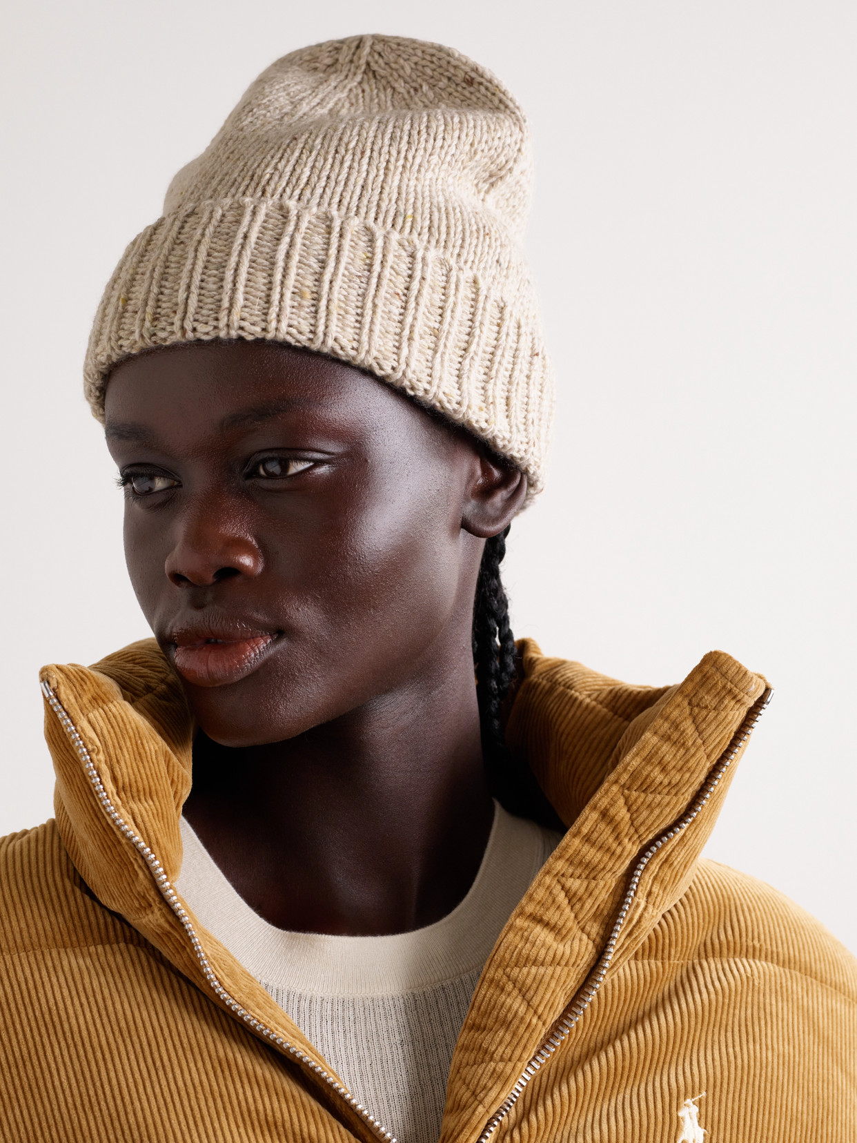 Johnstons Of Elgin Donegal Cashmere Beanie In Brown