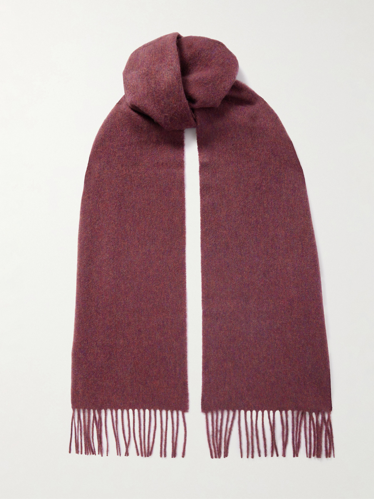 Johnstons Of Elgin Fringed Cashmere Scarf In Red