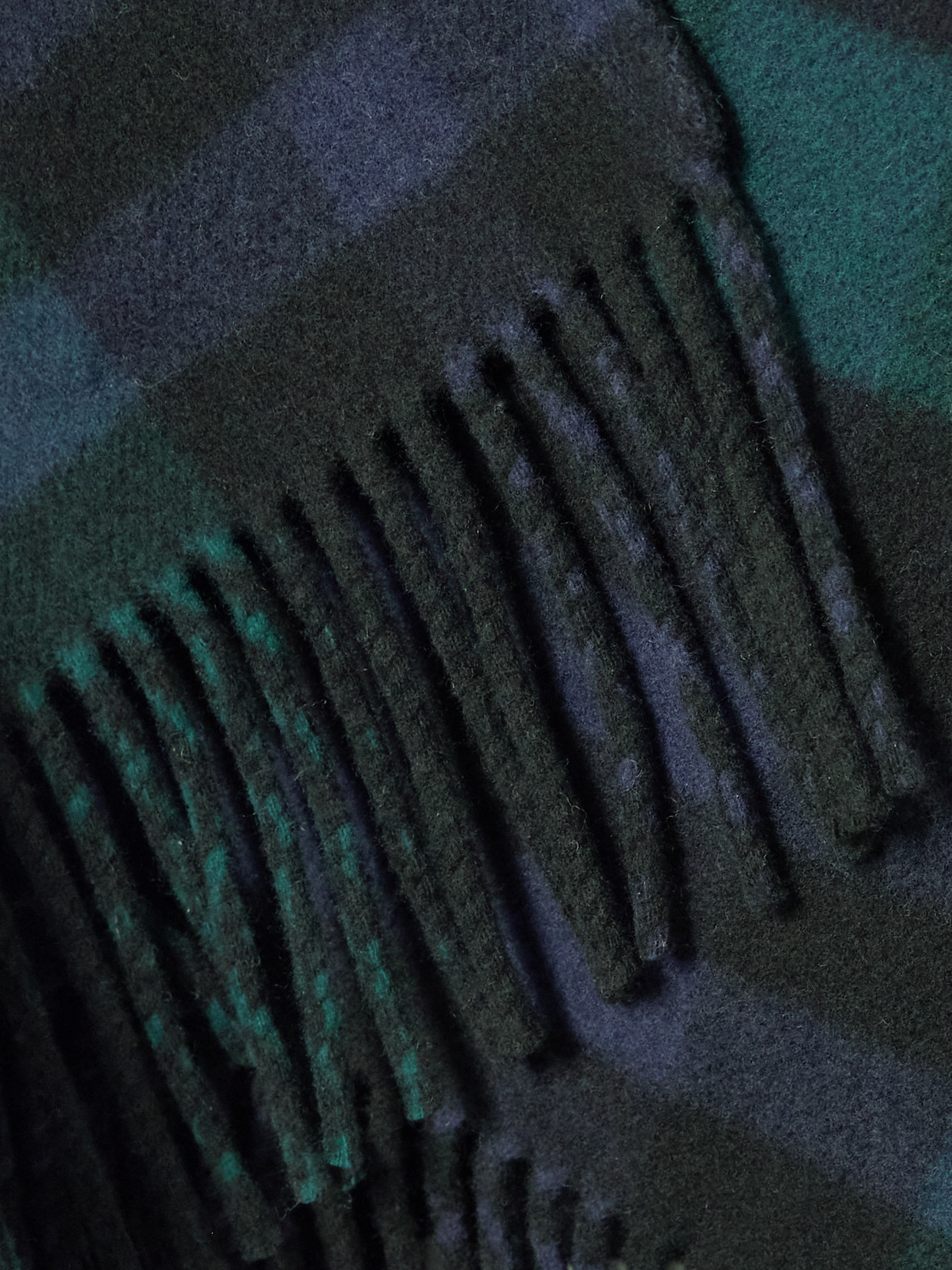 Johnstons Of Elgin Reversible Fringed Checked Wool Cape In Multi