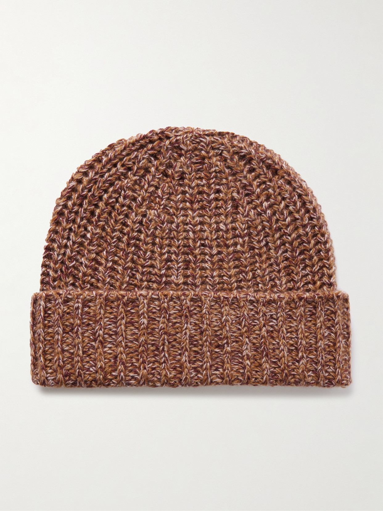 Johnstons Of Elgin Ribbed Cashmere Beanie In Brown