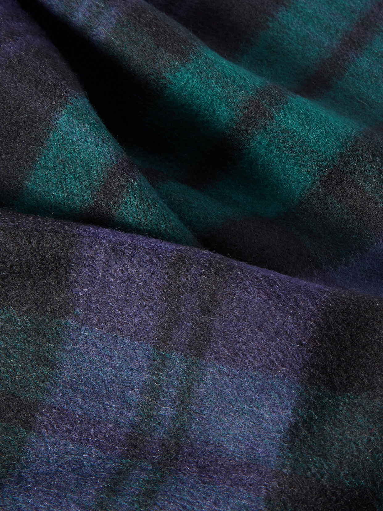 Johnstons Of Elgin Fringed Checked Cashmere Scarf In Multi