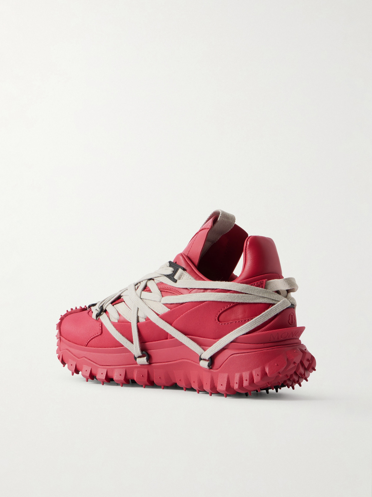 + Moncler Trailgrip Megalace Leather And Rubber Sneakers