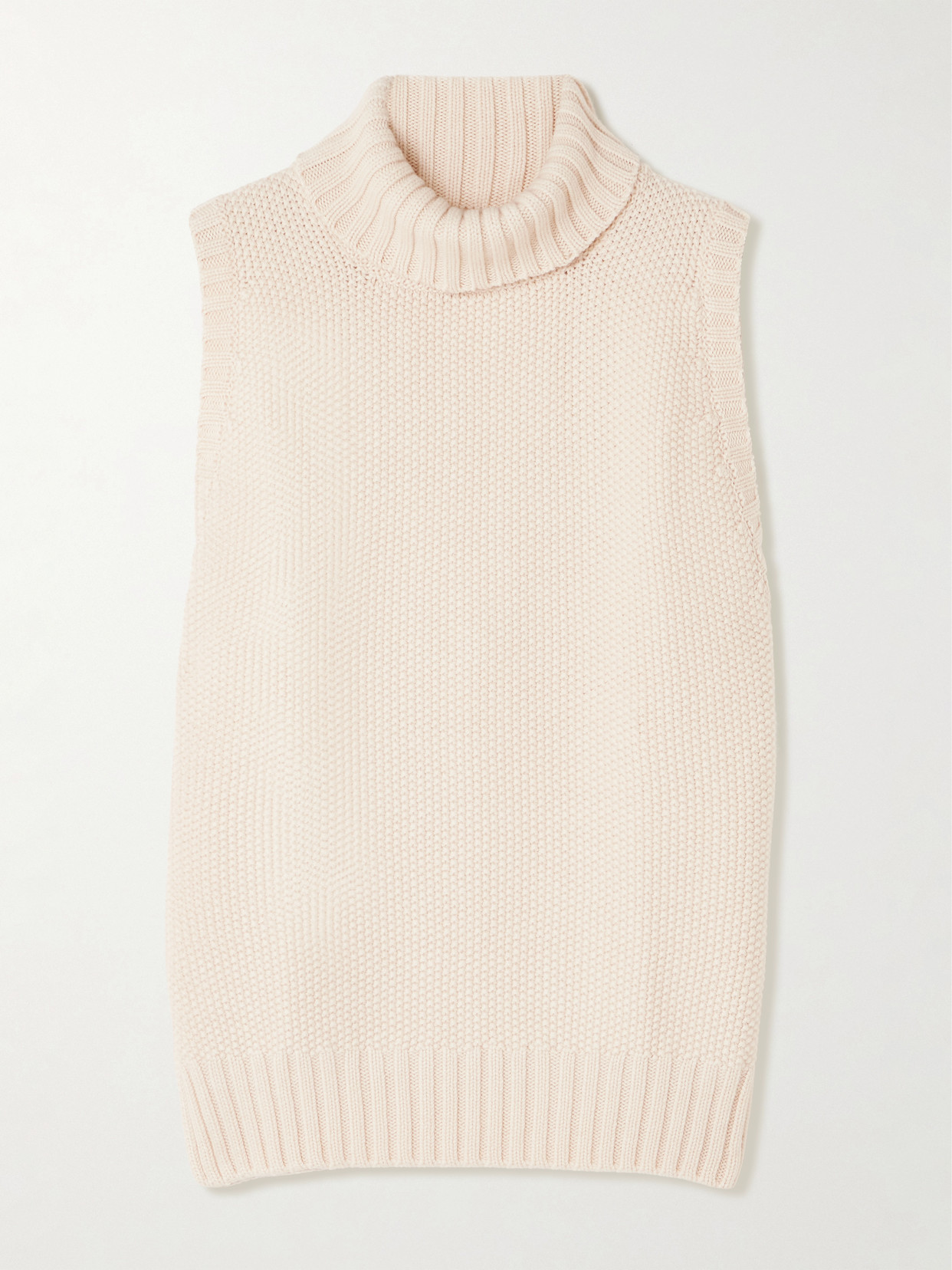 Johnstons Of Elgin Cashmere Turtleneck Sweater Vest In Pink