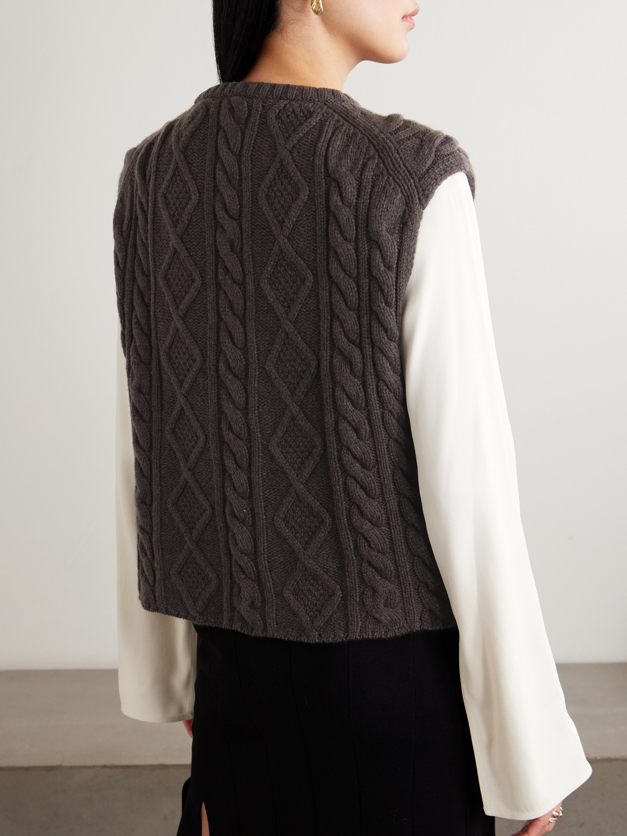 Cable-Knit Cashmere Tank