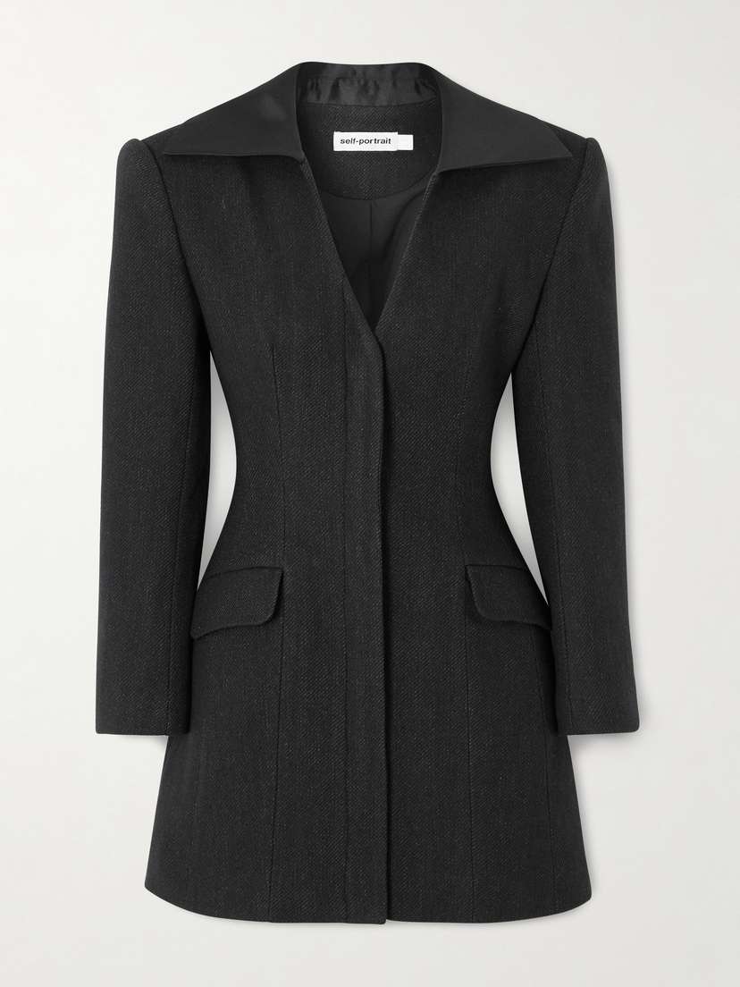 Self-Portrait Wool-blend Mini Dress