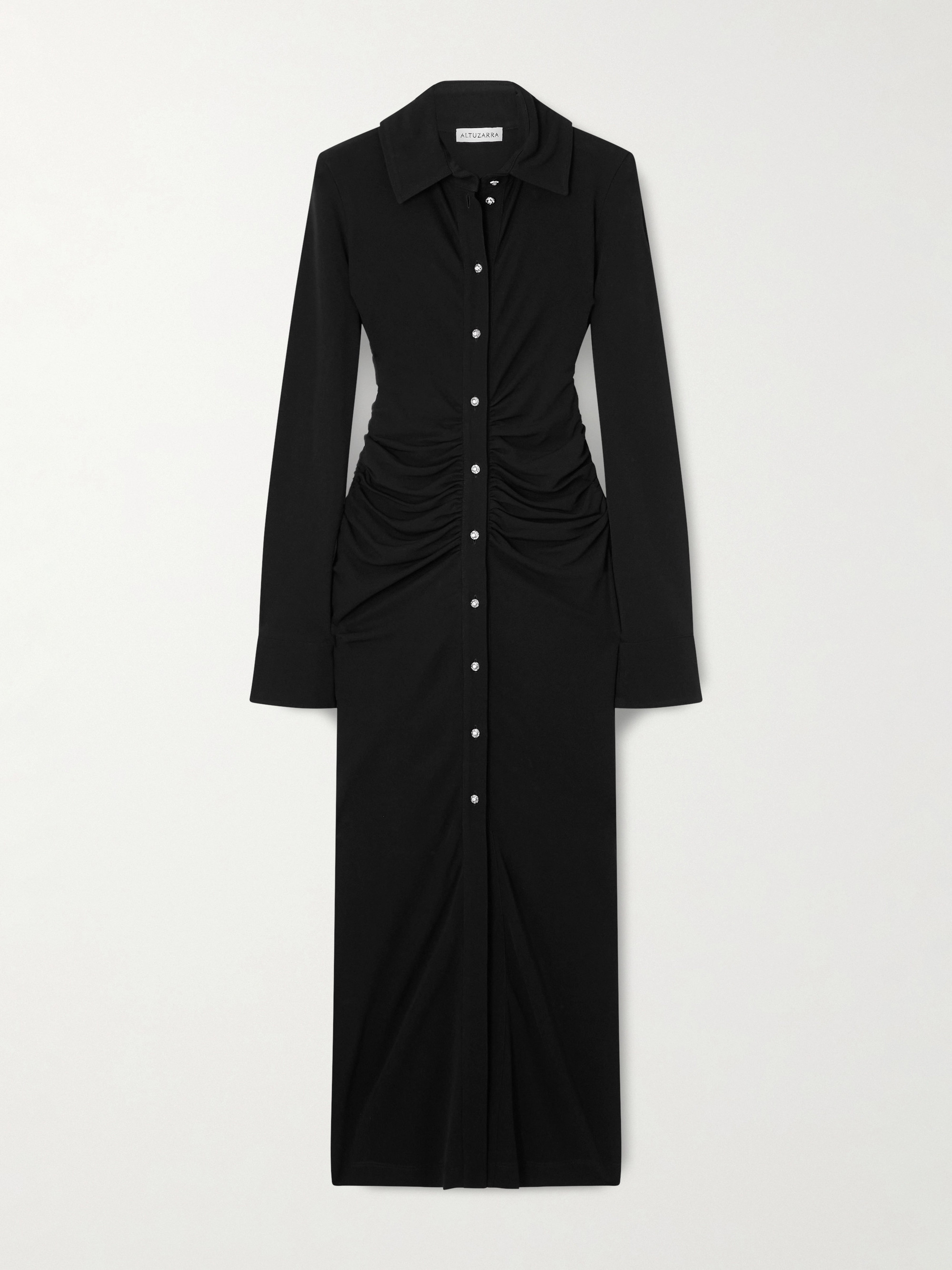 Altuzarra - Claudia crystal-embellished ruched jersey midi dress | Plush
