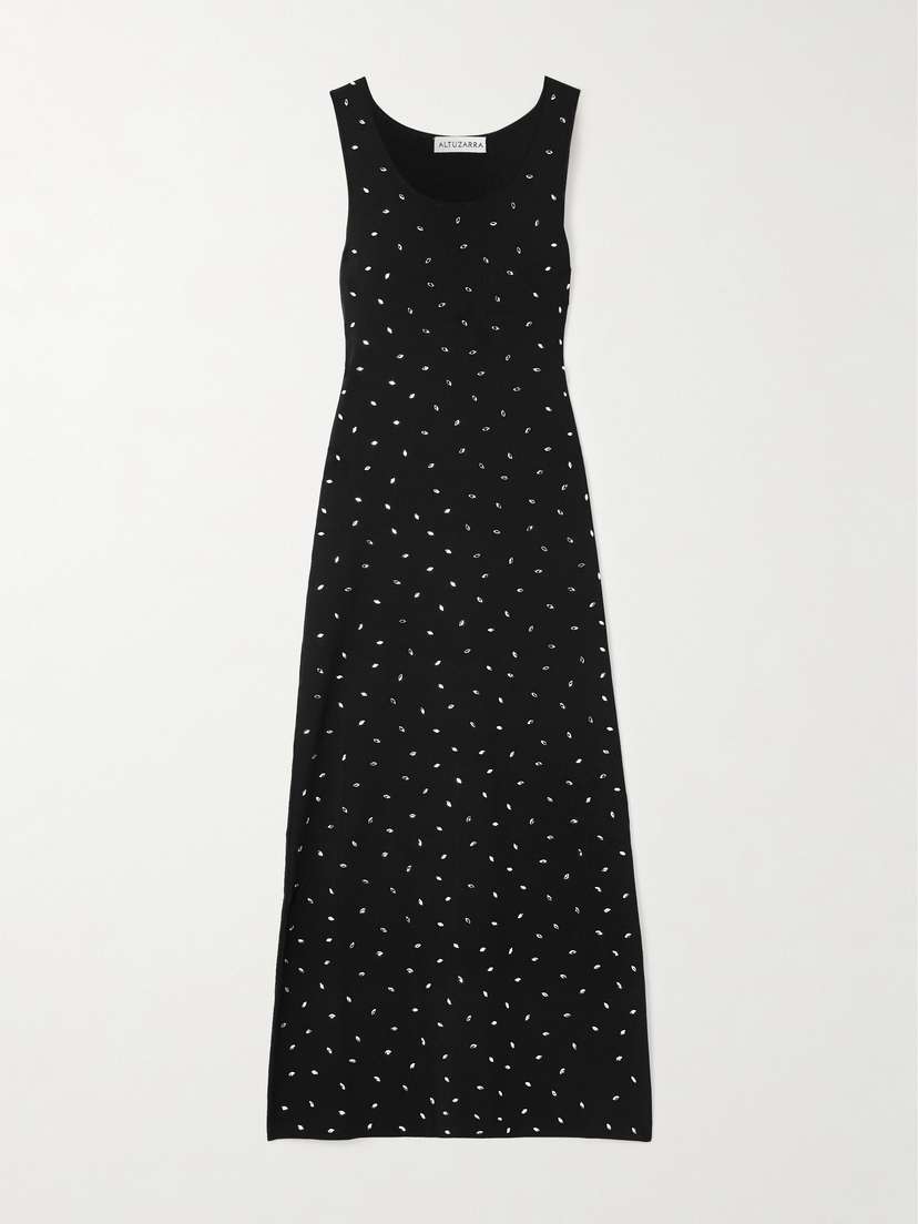 Altuzarra Geordie Crystal-embellished Jersey Midi Dress