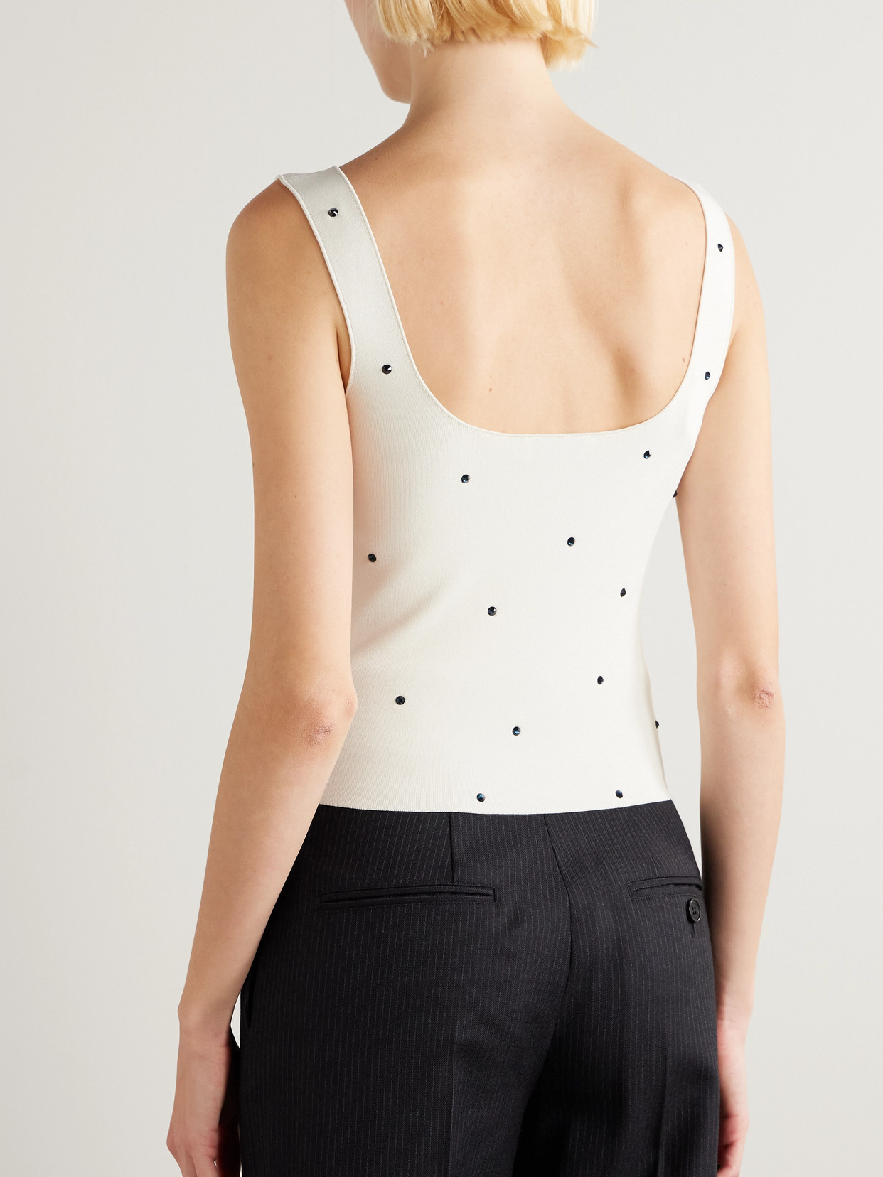 Baz Crystal-Embellished Jersey Tank