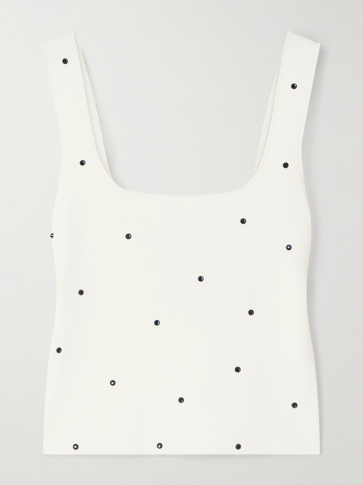 Altuzarra Baz Crystal-embellished Jersey Tank In White