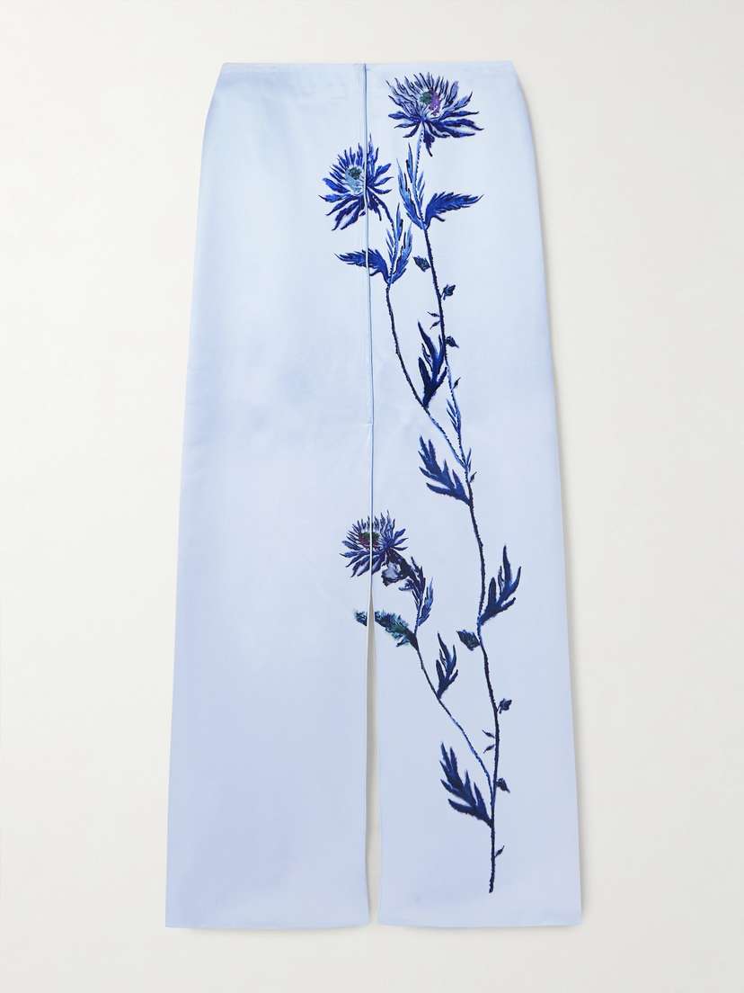 Kat Floral-print Silk-satin Maxi Skirt