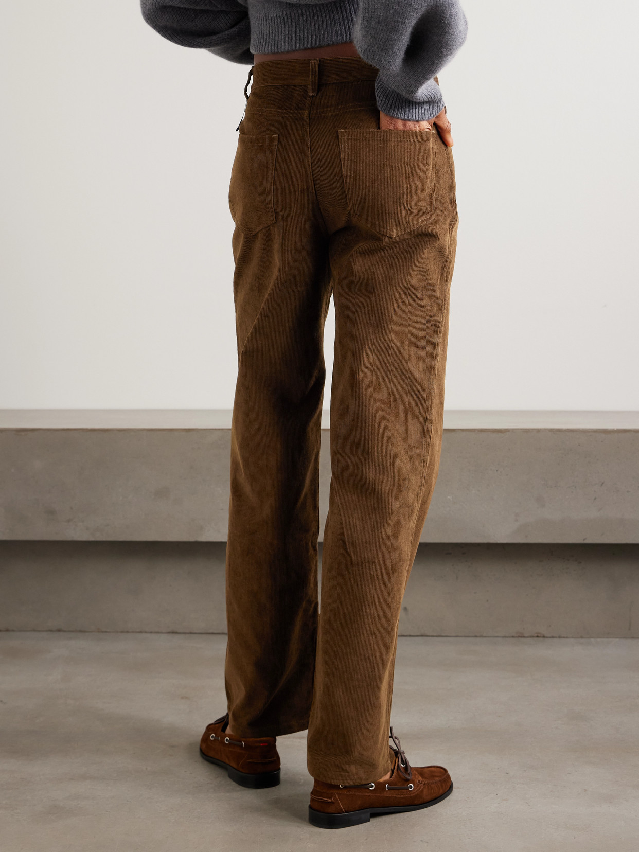 Le Kasha Vicence Cotton-corduroy Wide-leg Pants In Brown