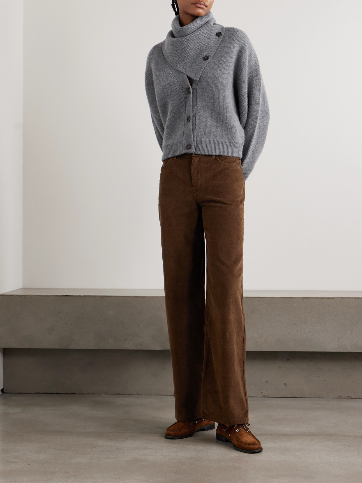Le Kasha Vicence Cotton-corduroy Wide-leg Pants In Brown