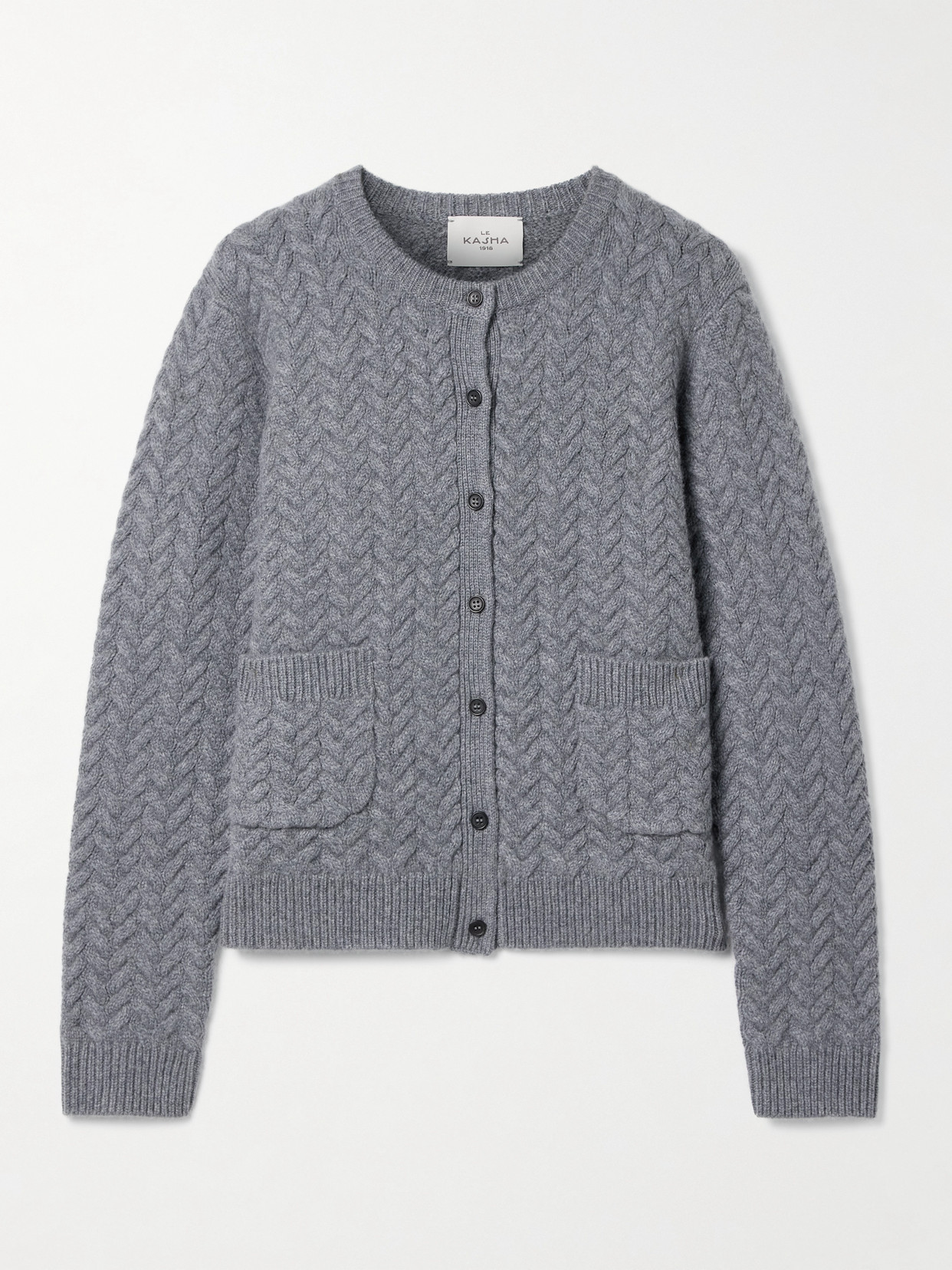 Le Kasha Basuari Organic Cashmere Cardigan In Animal Print