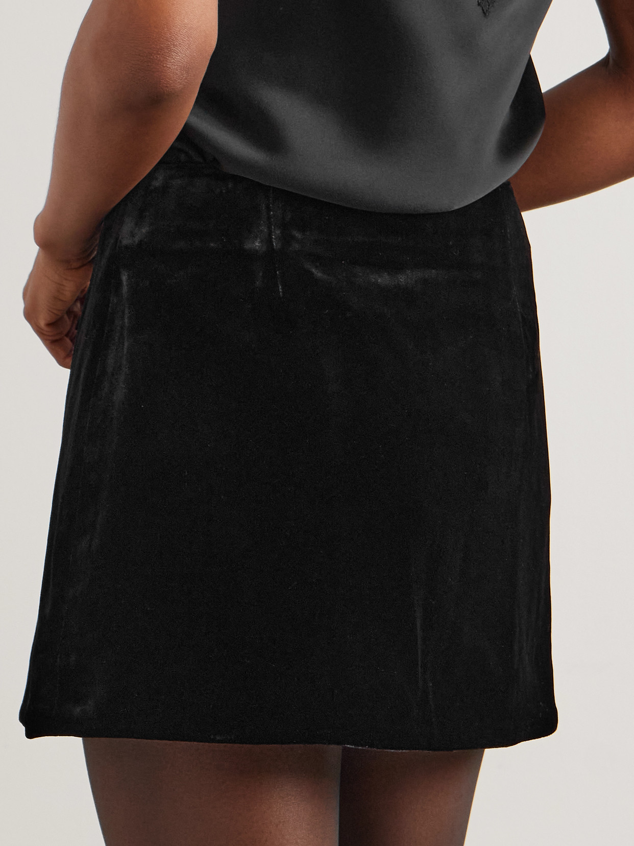 Le Kasha Skarduv Velvet Wrap Mini Skirt In Black