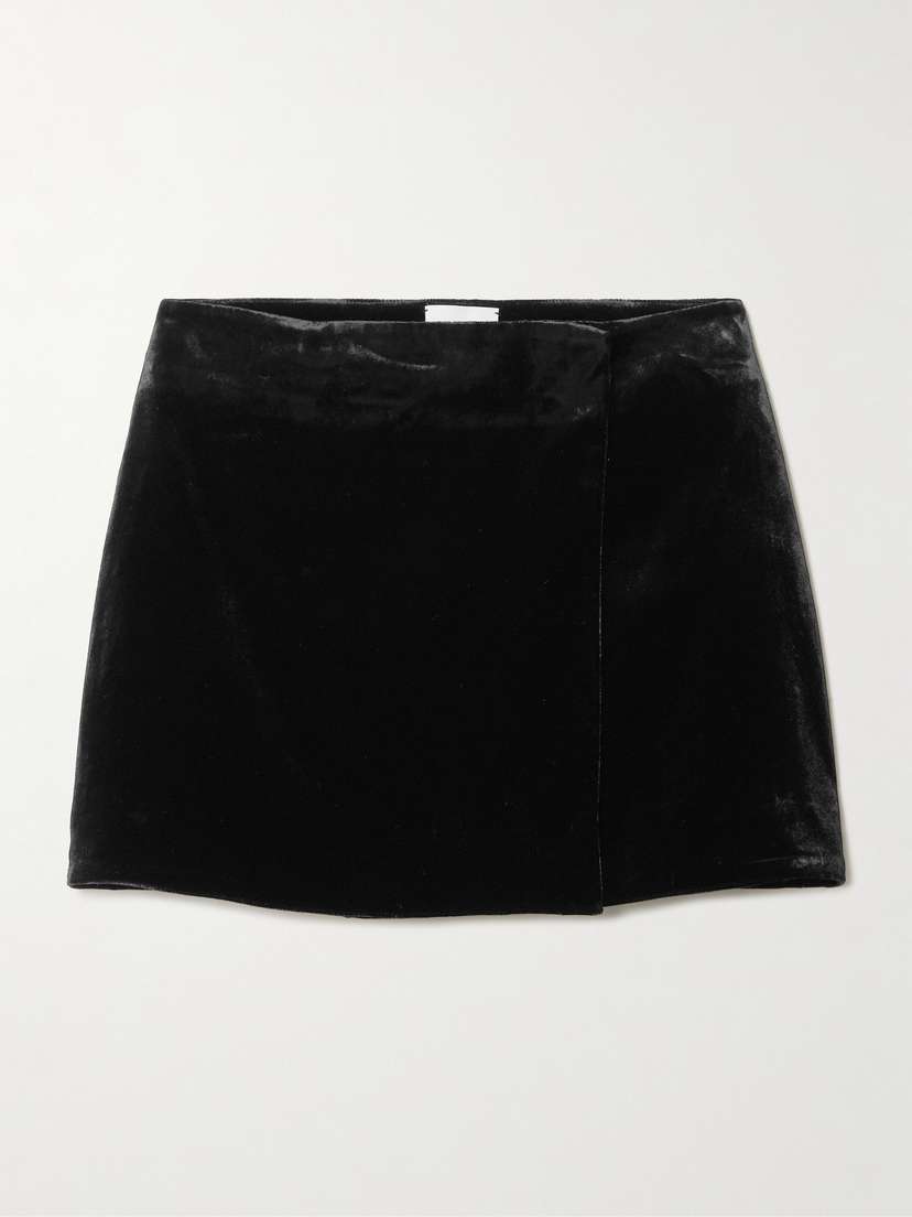 Le Kasha Skarduv Velvet Wrap Mini Skirt