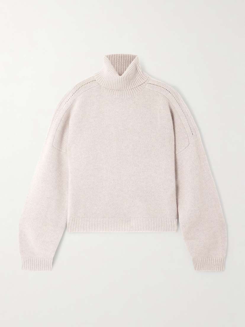 Le Kasha Bangkok Ribbed Organic Cashmere Turtleneck Sweater
