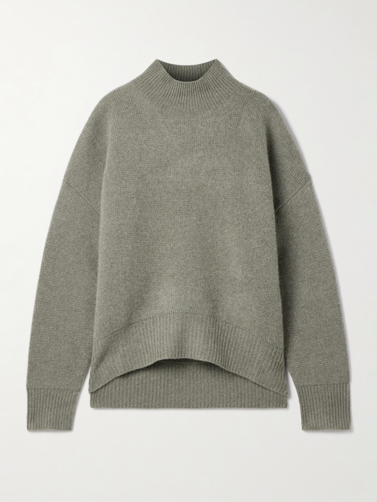 Le Kasha Nantes Organic Cashmere Turtleneck Sweater In Gray