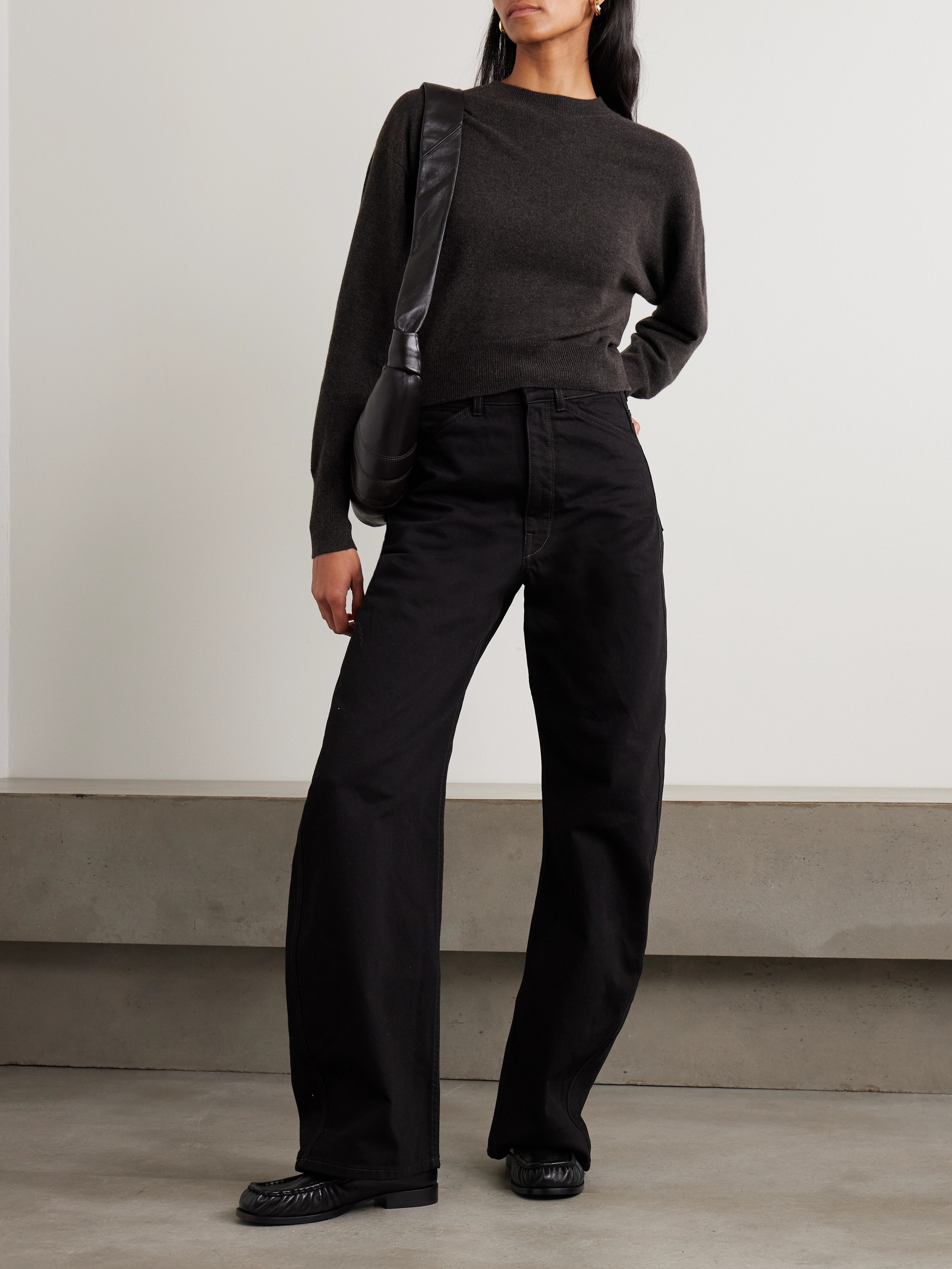 Le Kasha Menorca cropped organic cashmere sweater