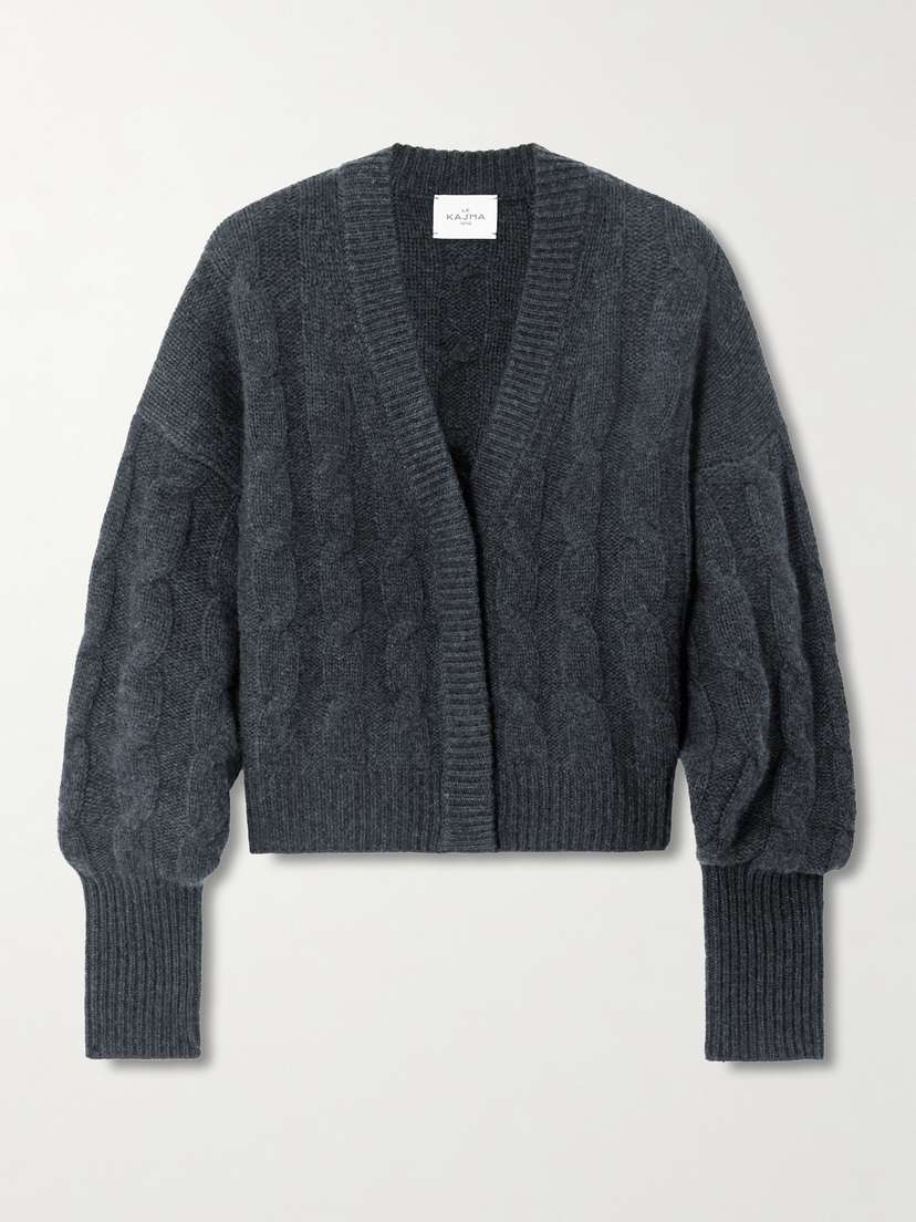 Le Kasha Baulieu Cable-knit Organic Cashmere Cardigan