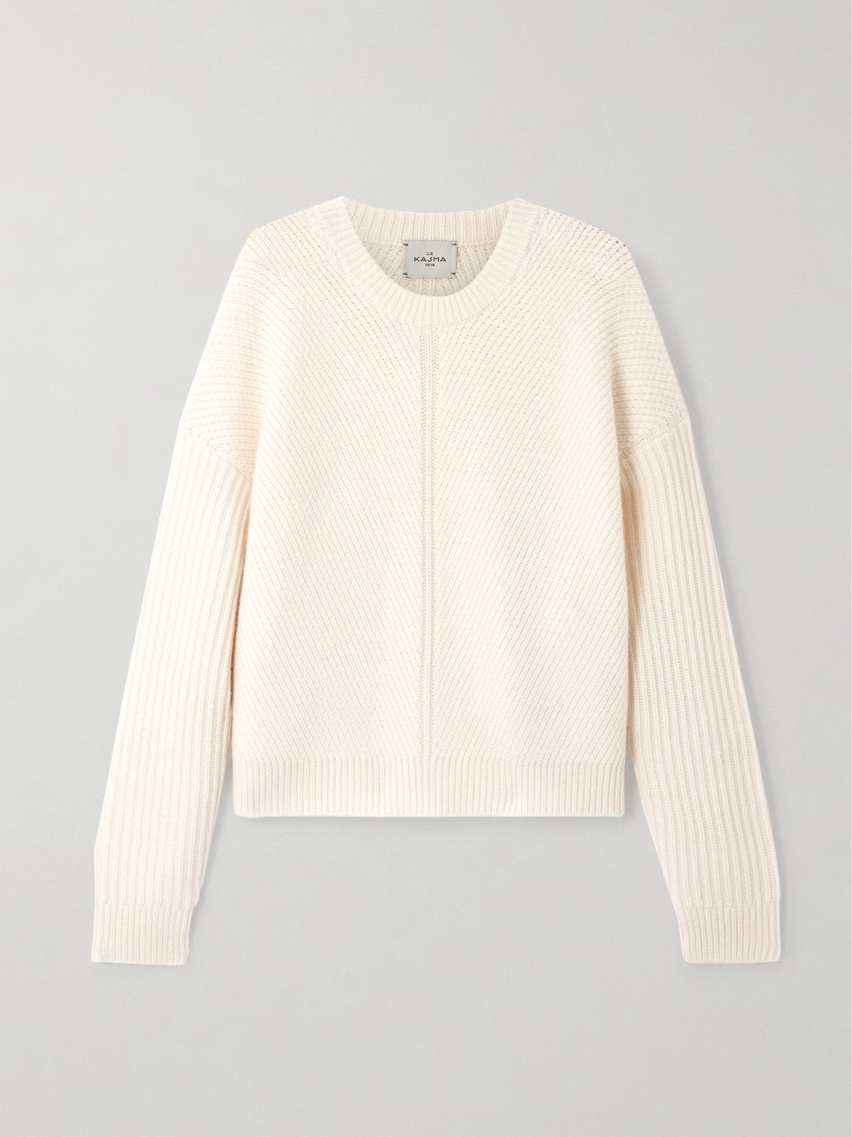 Le Kasha Puglia Ribbed Organic Cashmere In White