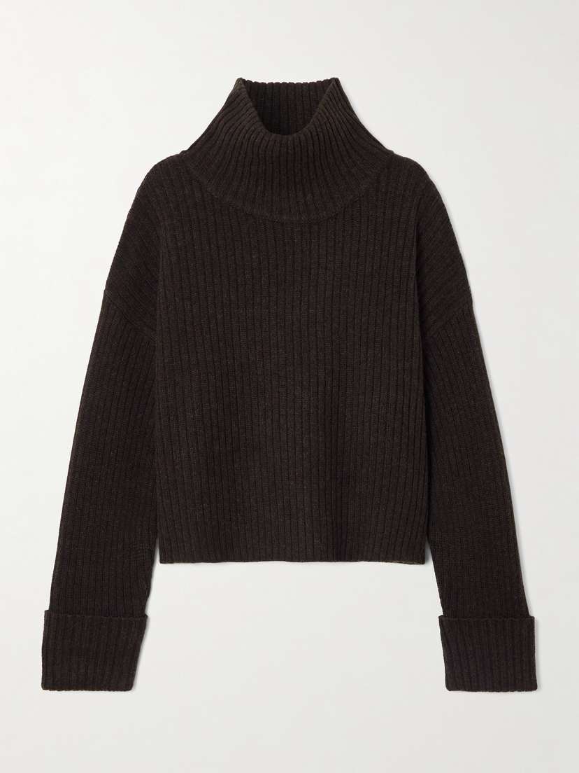 Le Kasha Galway Ribbed Cashmere Turtleneck Sweater