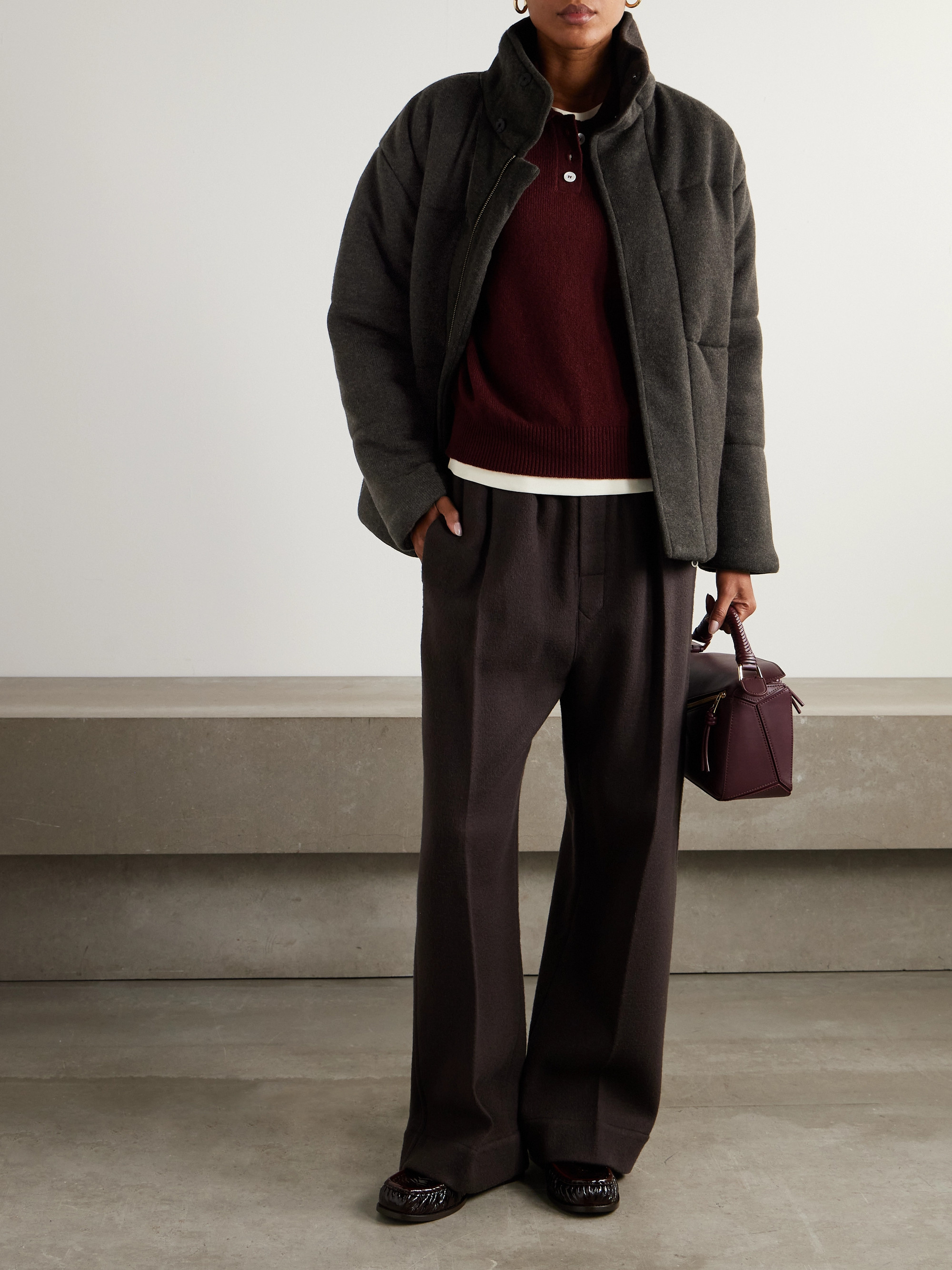 Le Kasha Dillon padded organic cashmere jacket thumbnail