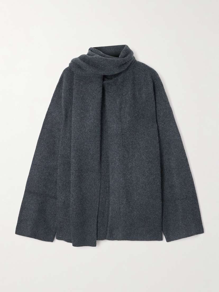 Le Kasha Spain Scarf-effect Organic Cashmere Cardigan